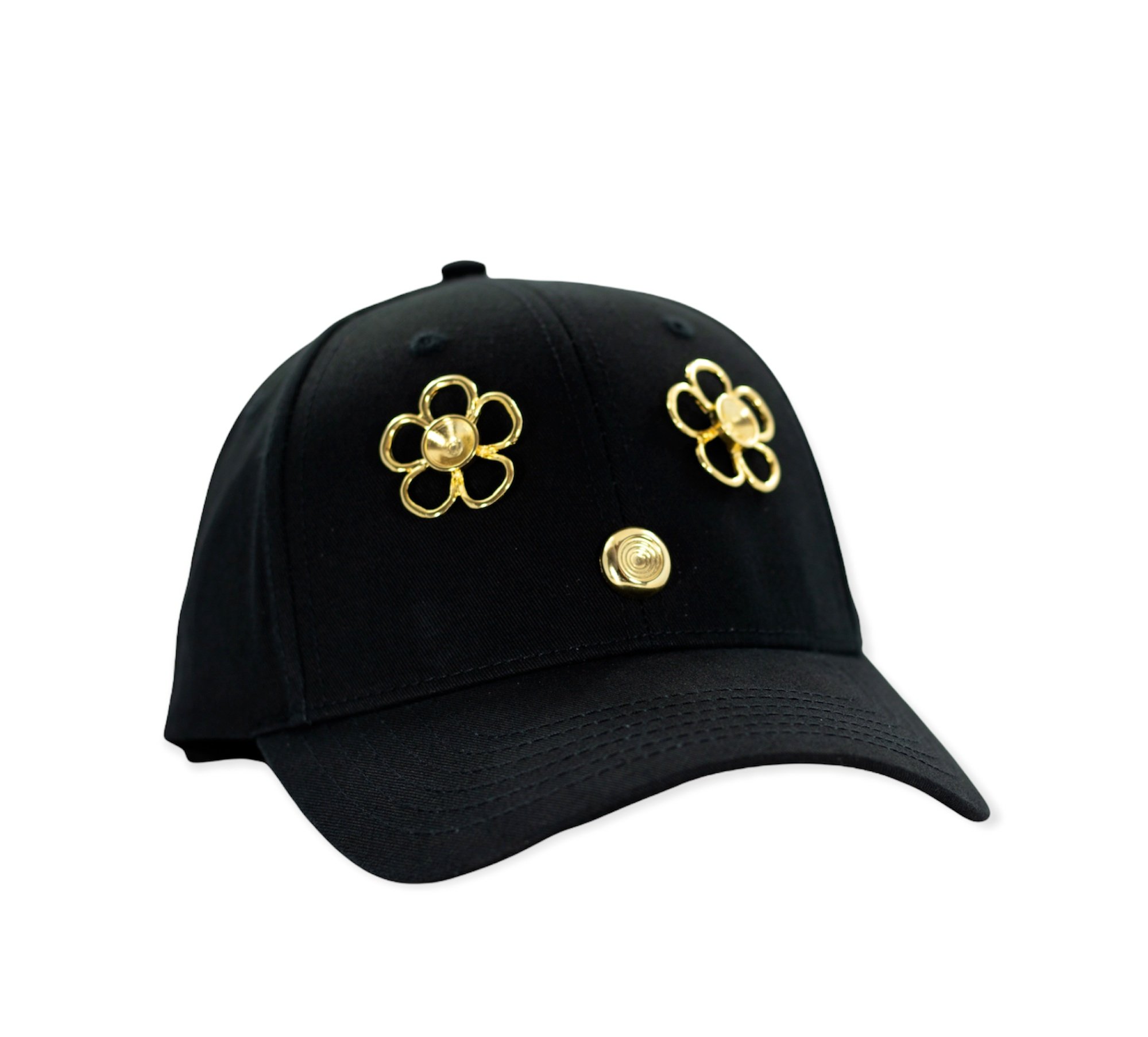 Gucci Black and Gold Floral Hat GUCCI Claudia Baseball GG Supreme Flora Canvas Hat Red 58 CM  main image 3