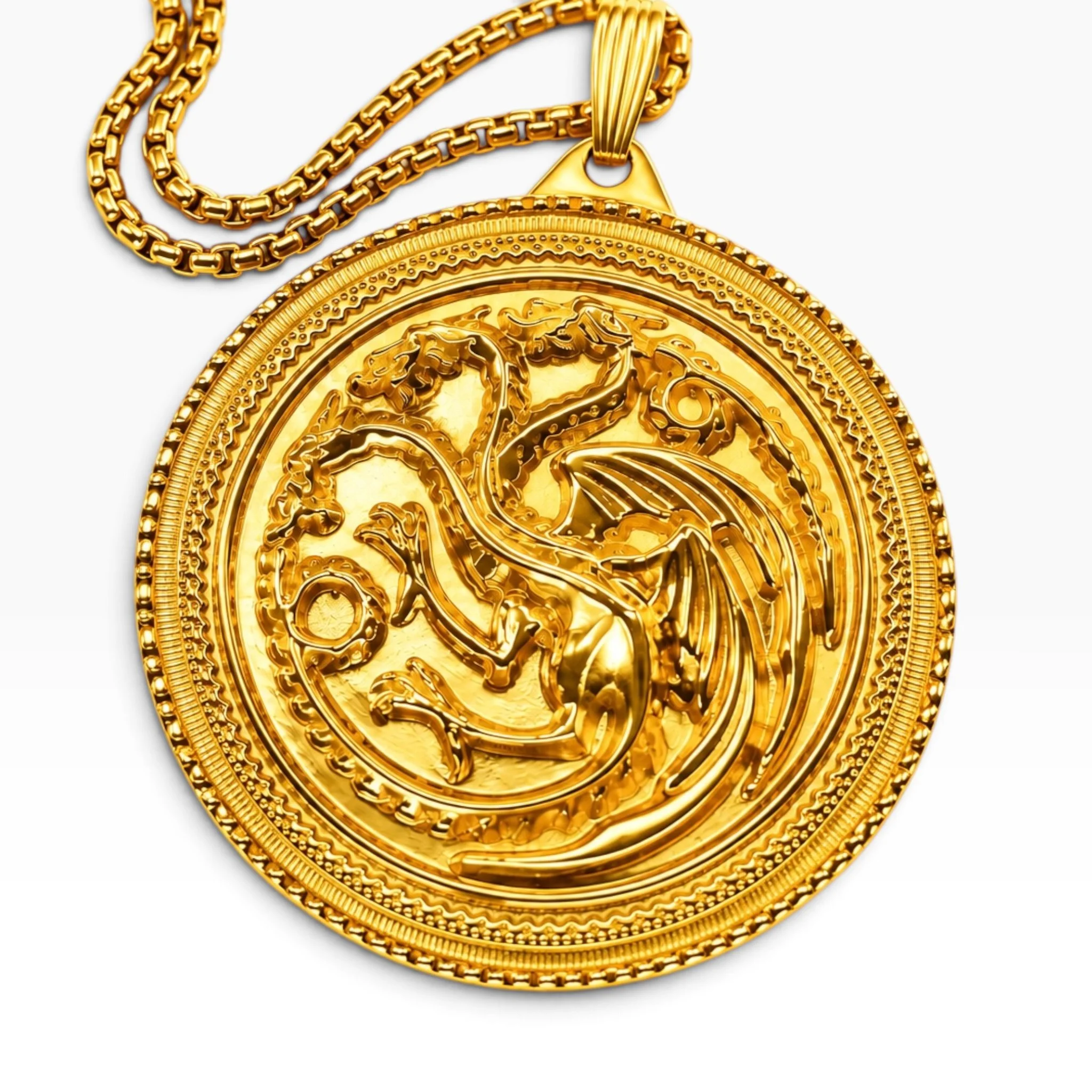 3 Headed Dragon Necklace