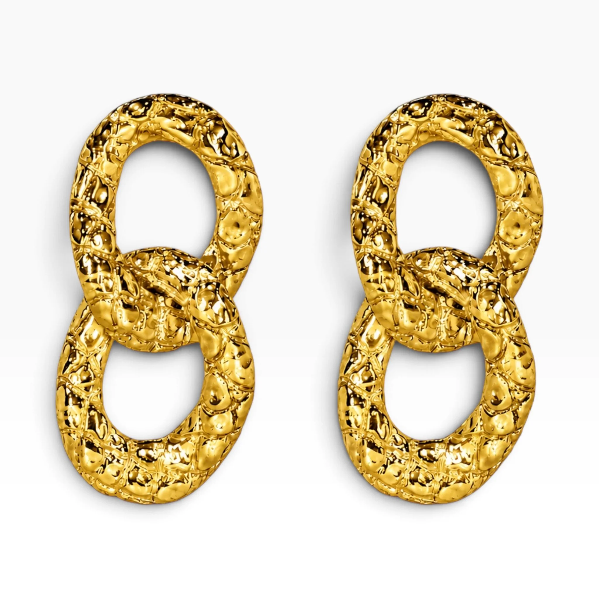 Caiman Cuban Link Earrings