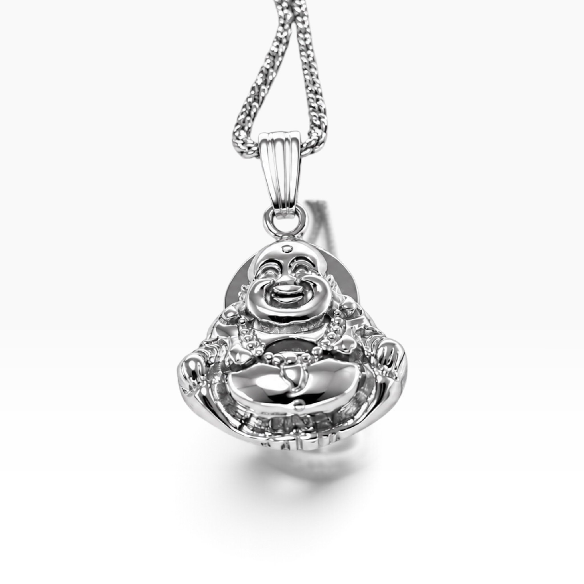 Buddah Necklace in Silver