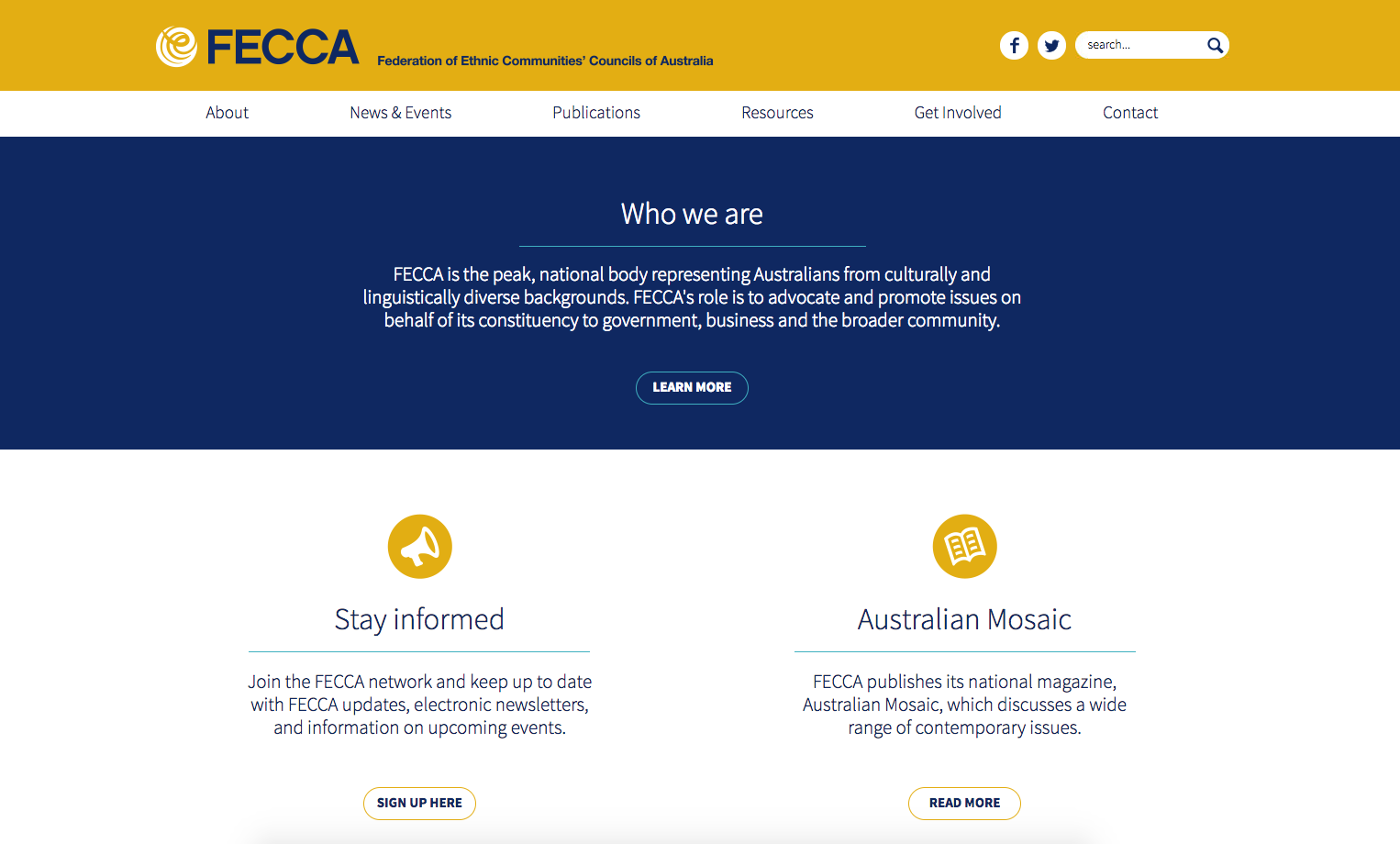 Federation of Ethnic Communities' Councils of Australia - http://fecca.org.au/