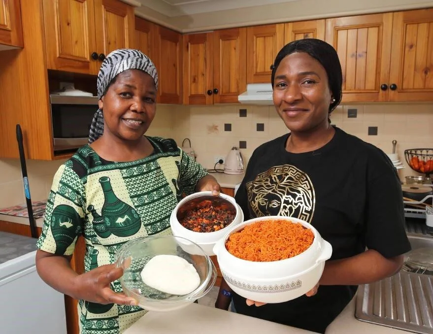 BEST FRIENDS: Sophia Duywili and Kehinde Ayedera met in Wagga, and have been friends since day one. Picture: Les Smith After meeting in Wagga, two women developed a fast friendship and now are excited to share food from their culture with Wagga. It's almost that time of year where residents and visitors can eat dishes from around the world to their heart's content. In the spirit of the upcoming Fusion Festival, The Daily Advertiser is profiling some of the delicious cuisines that can be found in this city, and the people who can cook them with their eyes closed. Kehinde Ayedera moved to Wagga more than six years ago with her family. "I am from Nigeria," she said. "I moved here with my husband, and he came as a skilled immigrant. "Wagga is great, and I love it here." Mrs Ayedera said she loves cooking Nigerian food, whether for family or herself.