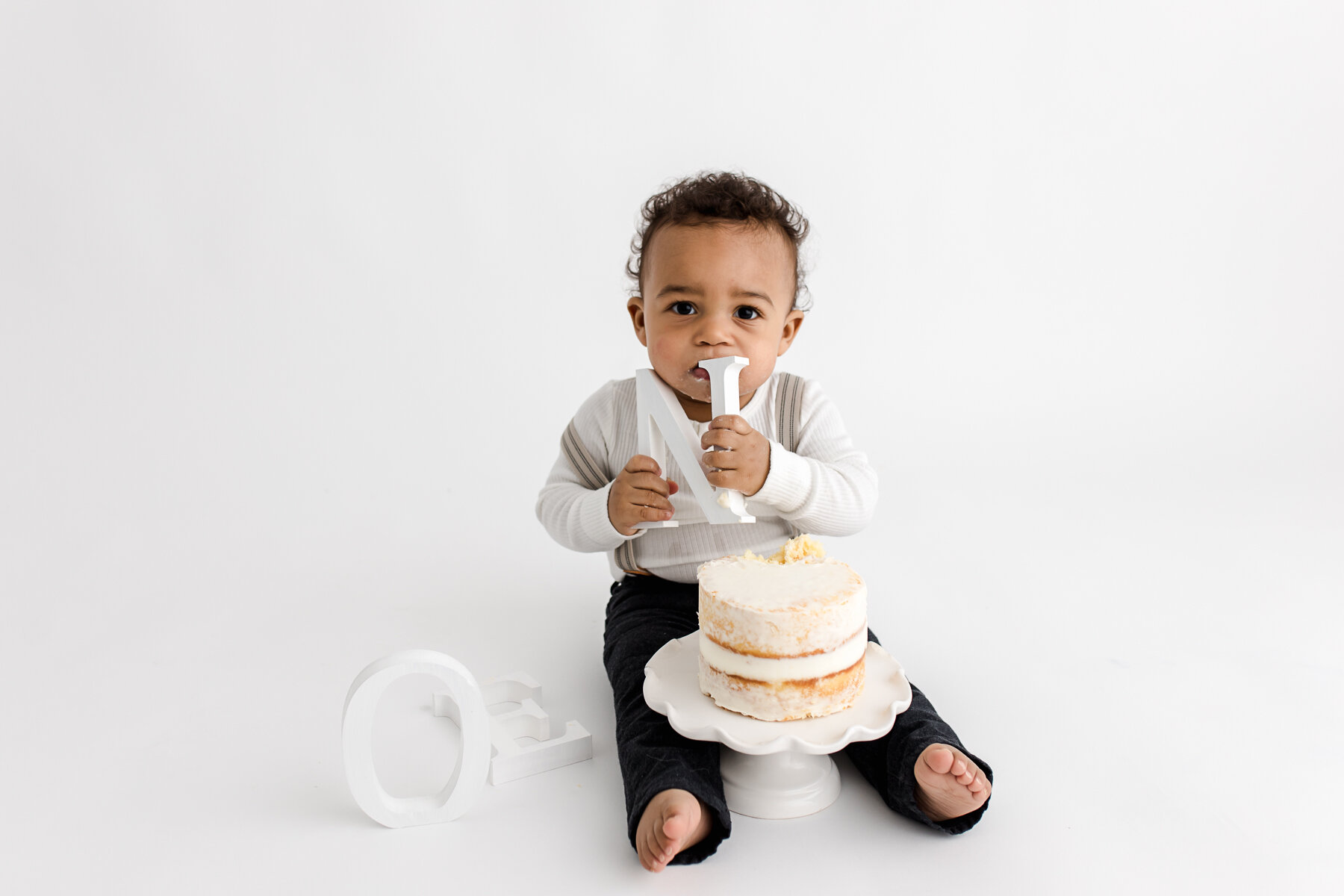 Dallas smash cake naked baby photographer