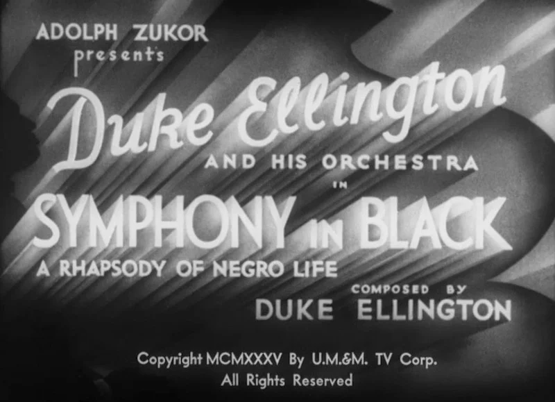 1935’s “ Symphony in Black,” one of the seminal jazz shorts produced by Paramount during the 1930s