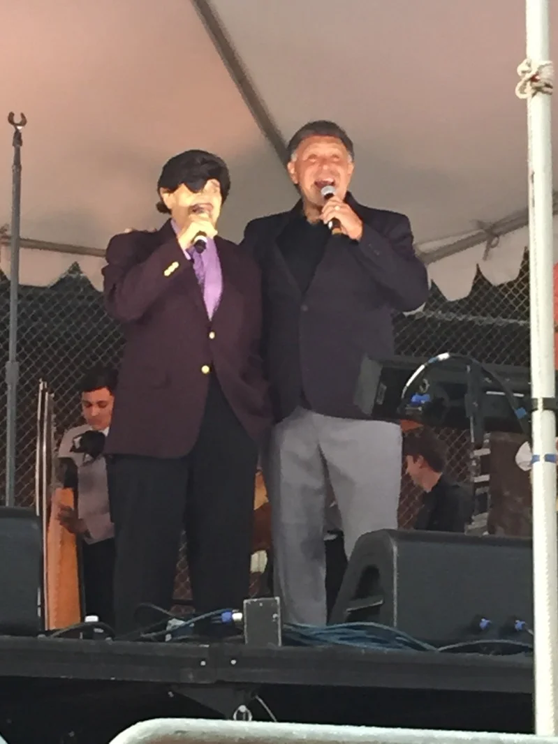 Al Hurricane and Al Hurricane, Jr. in performance, Fort Marcy Magers Park, Santa Fe, New Mexico (9/5/15) - Photo by Elizabeth Lovero