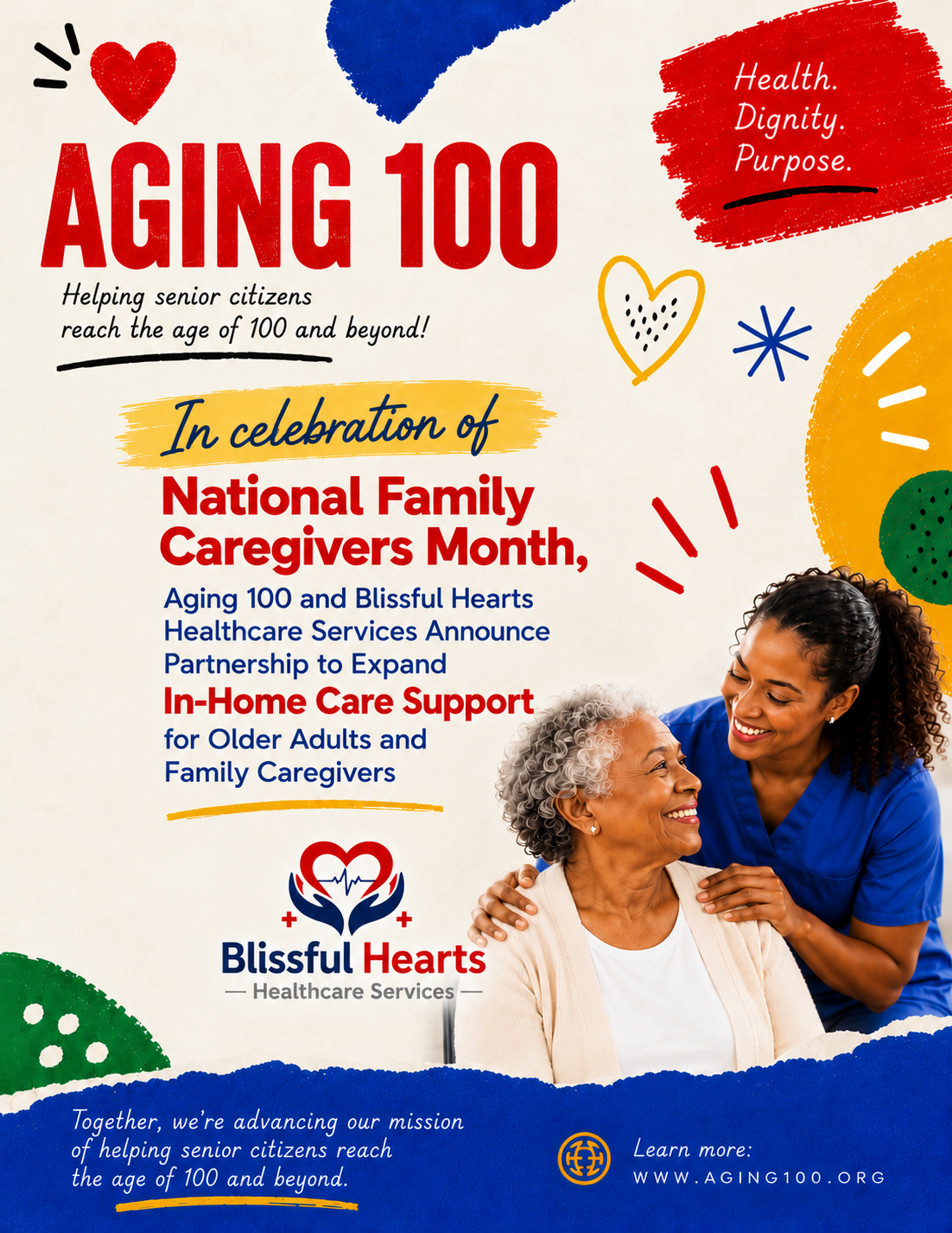 Aging 100 and Blissful Hearts Healthcare Services Announce Partnership to Expand In-Home Care Support