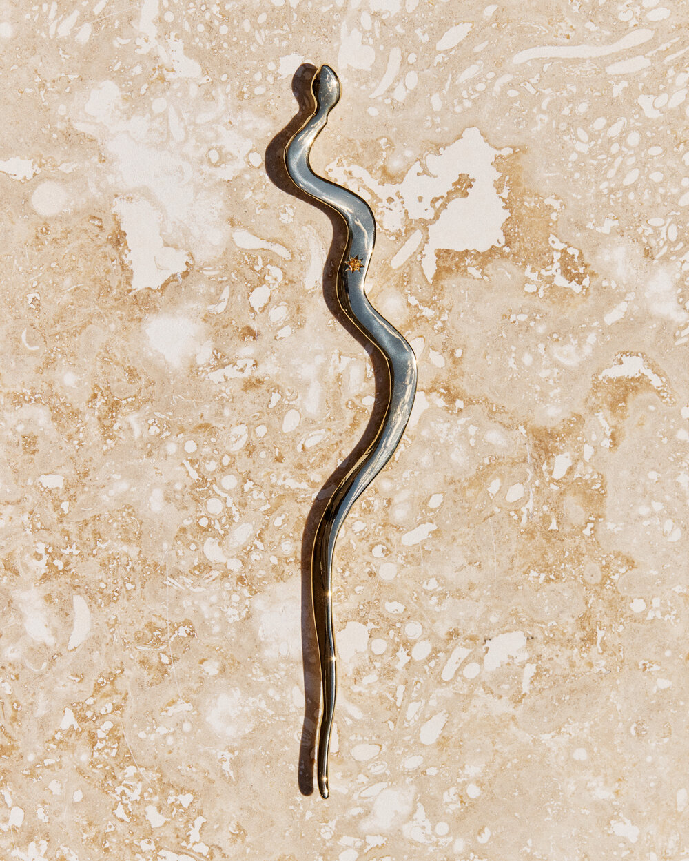 Leo Black Snake Hair Pin
