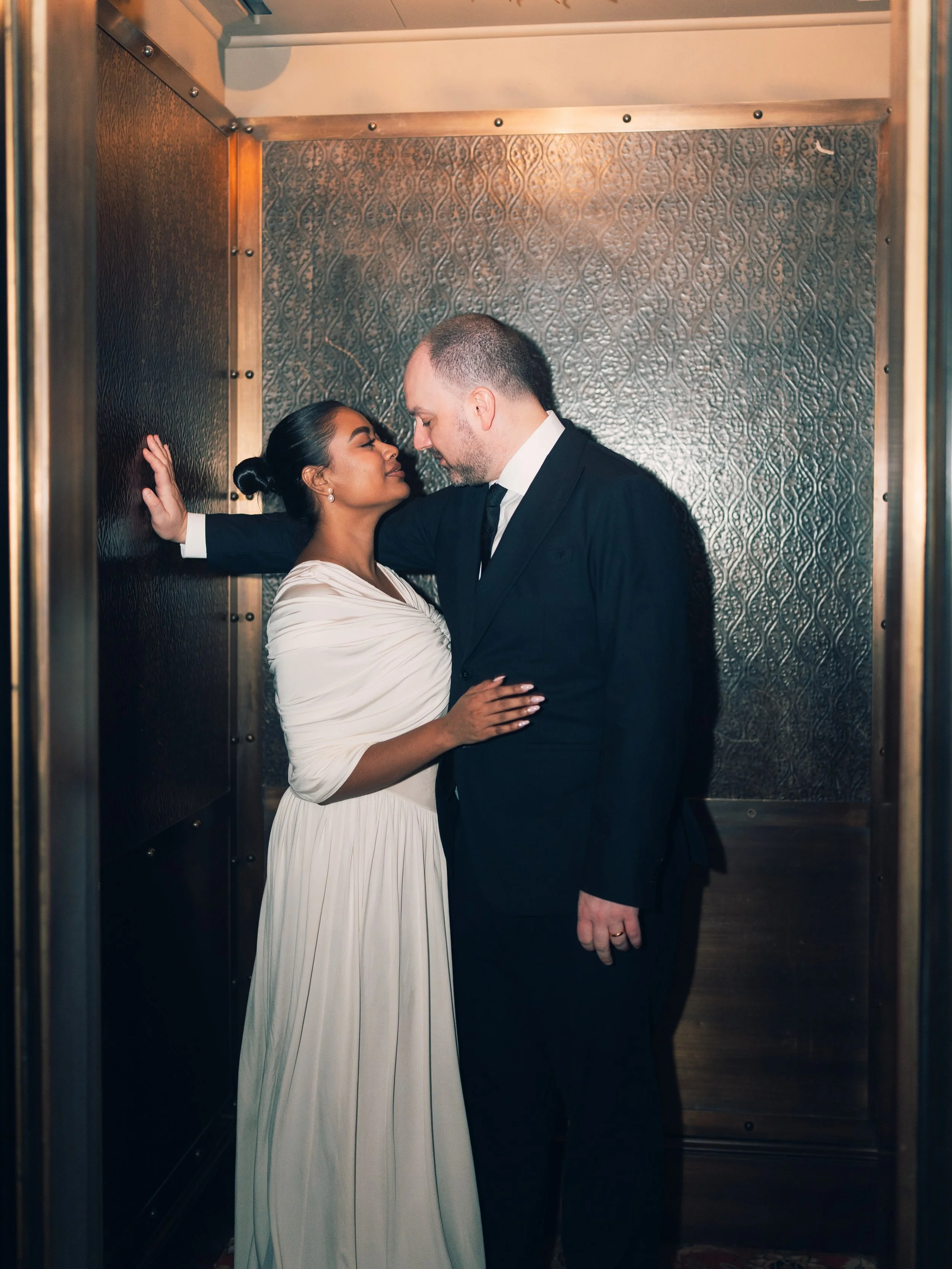 Shahan &amp; Daniel&rsquo;s post ceremony portraits at the beautiful Beekman Hotel in New York. Dreamy, elegant &amp; timeless: three words that perfectly describe the ambiance of the evening and the love they share 🥂 

#nycweddingphotographer #atlw