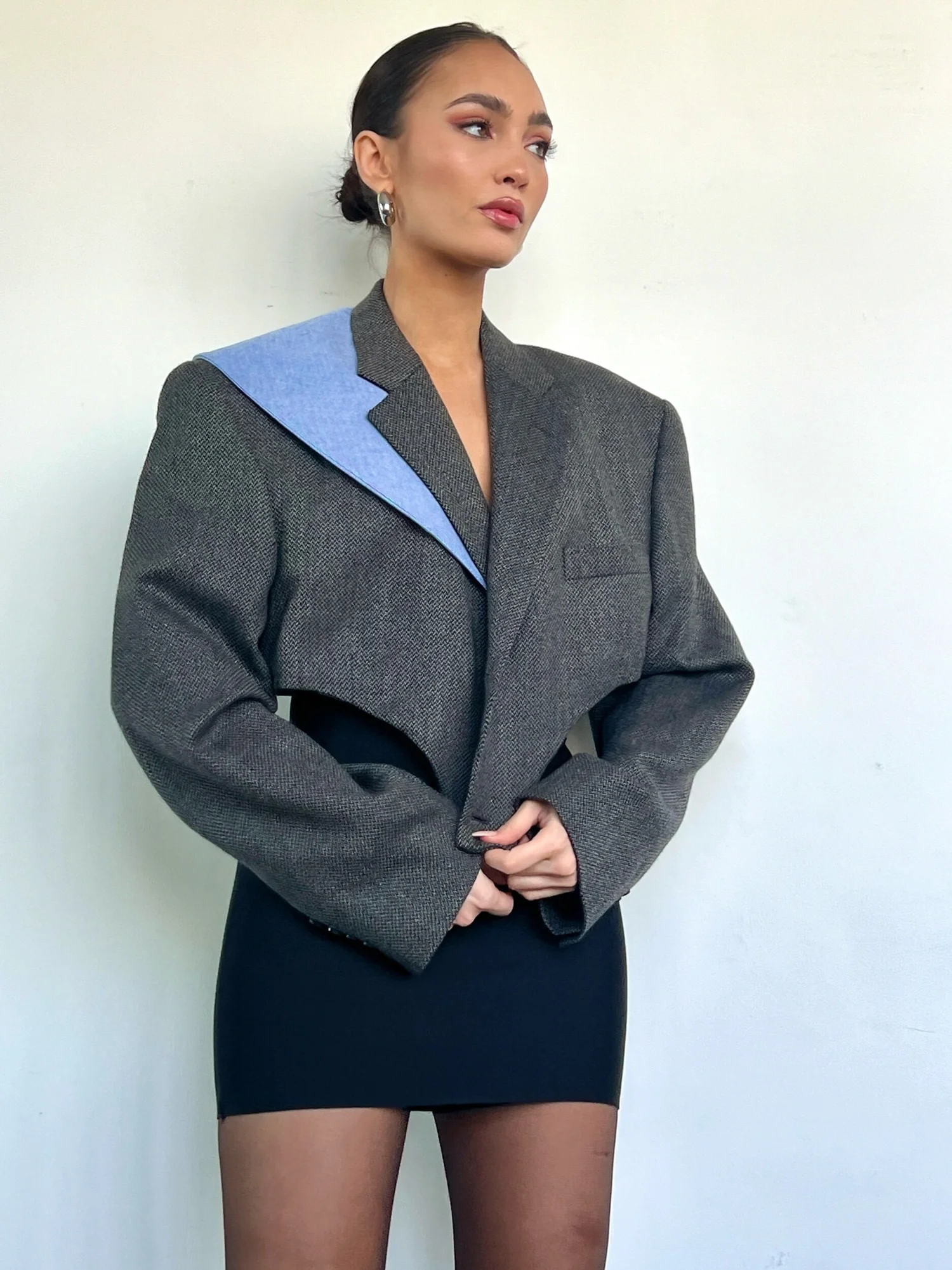 新品 over ribbon jacket FIVETOSEVEN Vintage Motorcycle Leather Jackets Colorblock