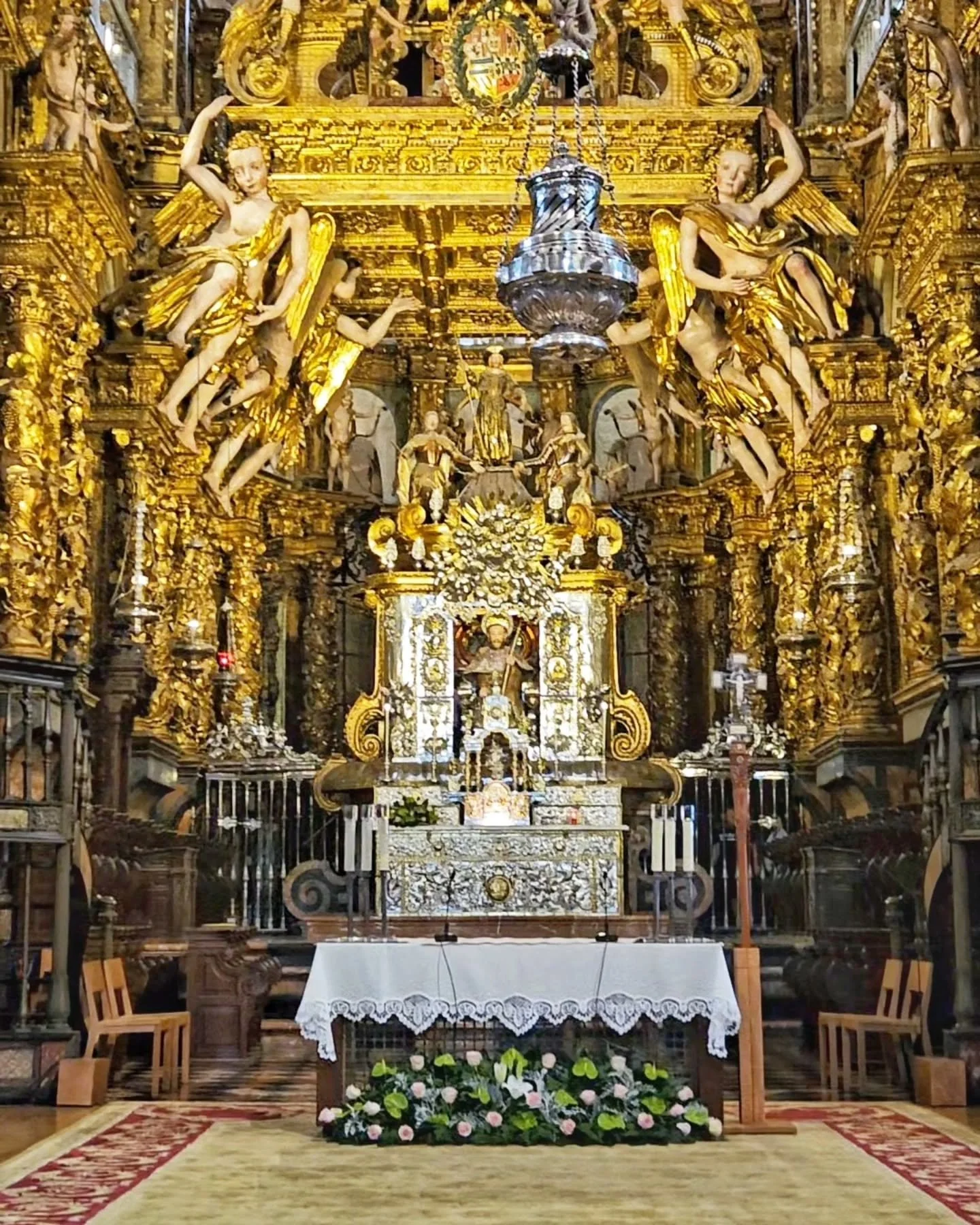 The cathedral in Santiago de Compostela is so spectacular. 
It is famous for being the end point of the Camino de Santiago. 
They have services on special occasions where they burn incense in the big silver botafumeiro you can see in pic 1. It swings