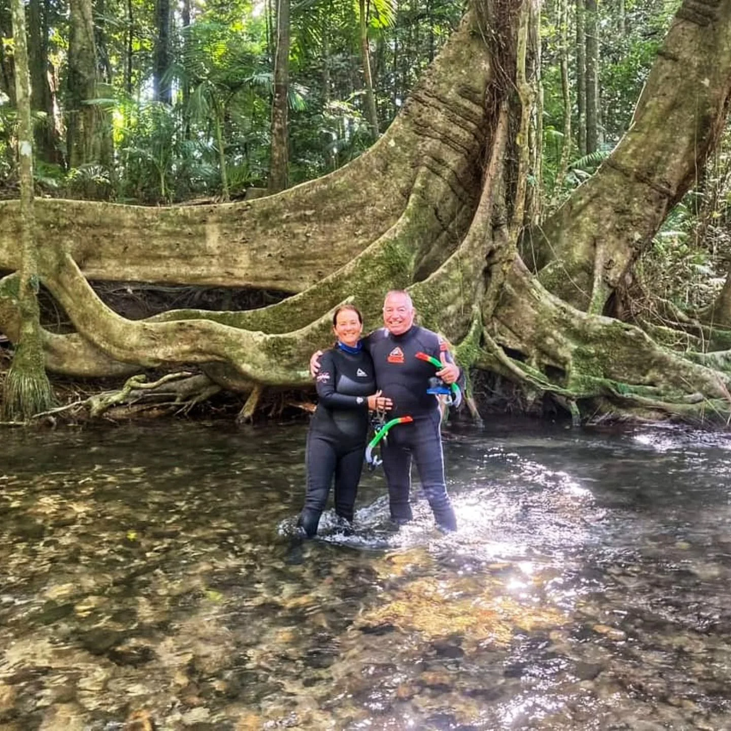 Pic of the day #20
This is just after we floated down the Mossman River in the Daintree Rainforest. 
What an experience, and we are still smiling.