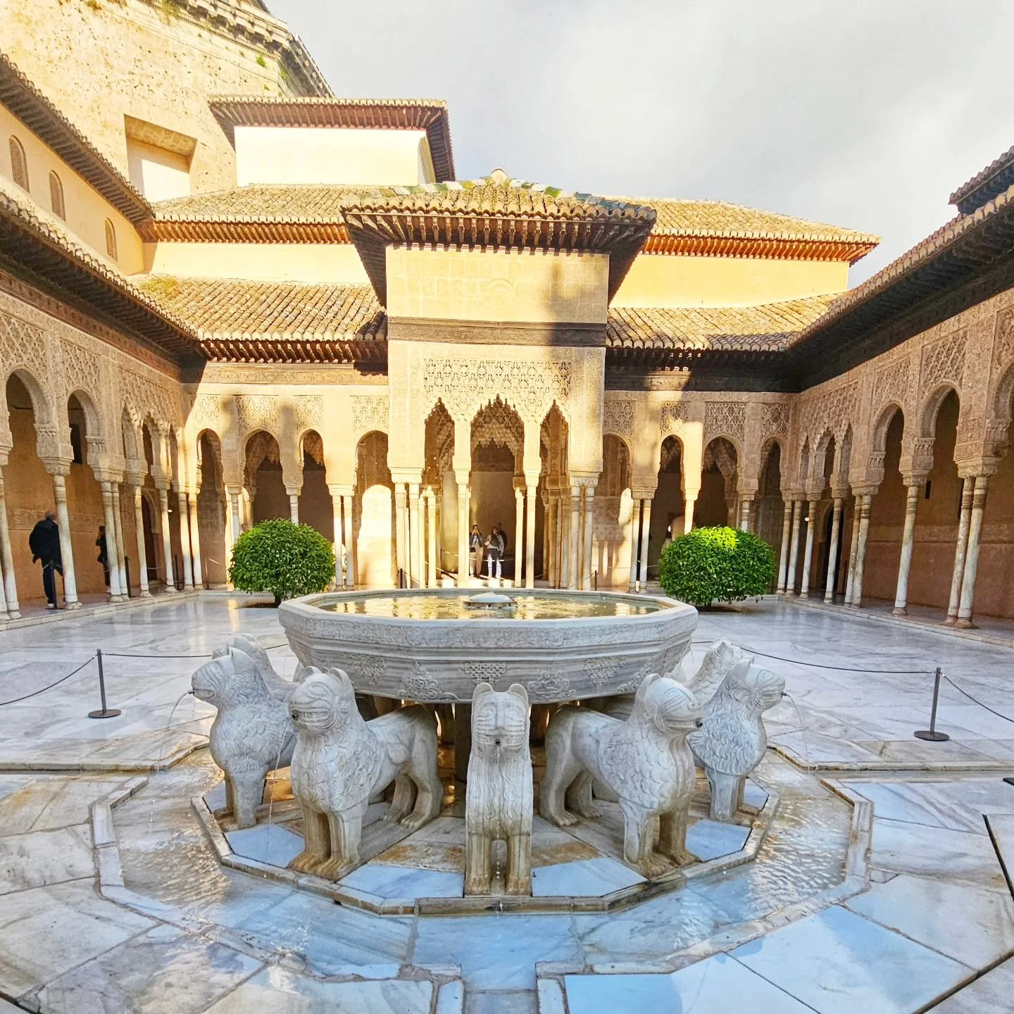 Pic of the day #42
This is the Patio of the Lions inside Alhambra in Granada, Spain. 
One of the most spectacular places to visit in all of Spain, if not the world.
This fountain was built in 1380 and served as a clock. With a hydraulic system moving