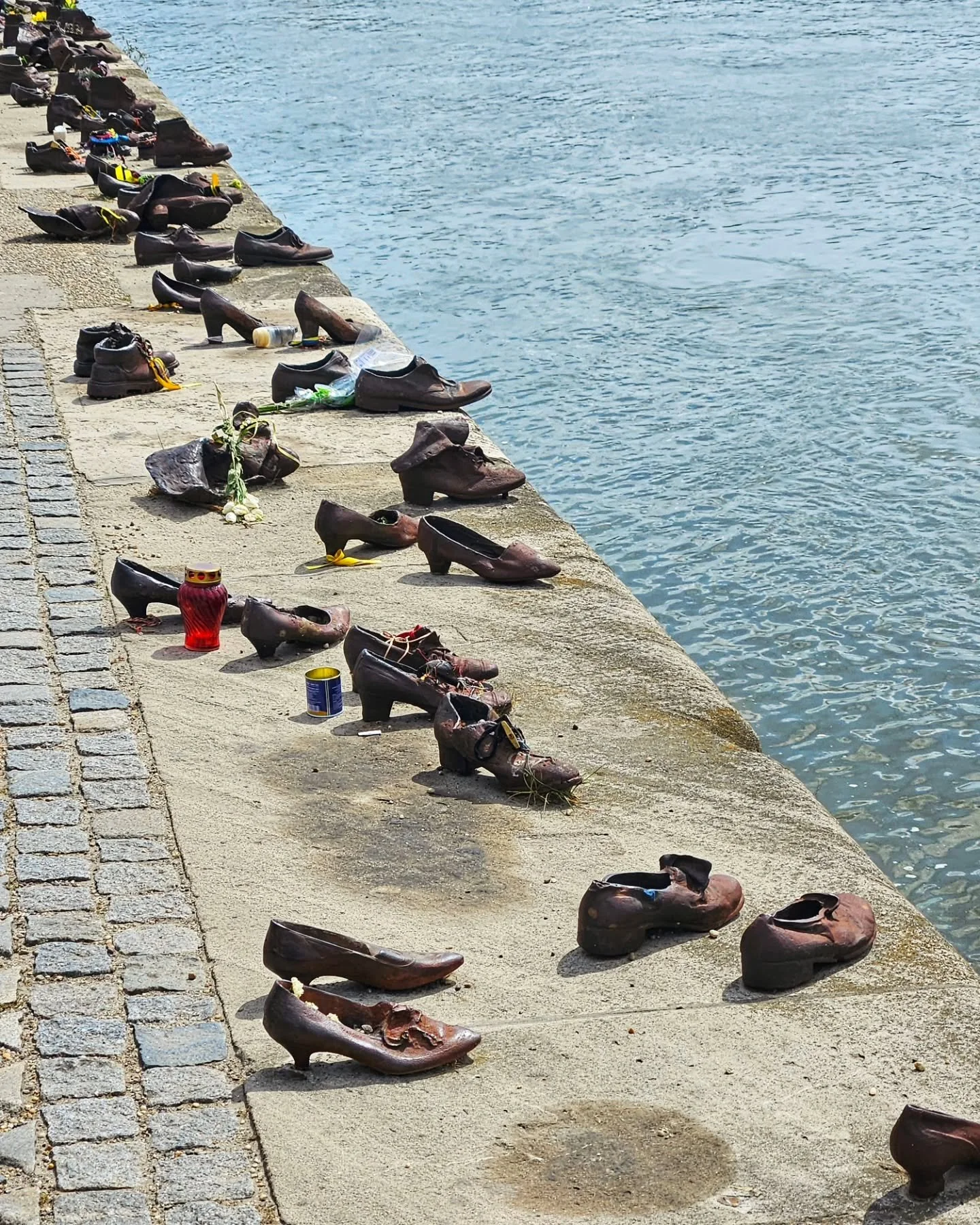 Pic of the day #77
A silent, powerful reminder along the Danube. The Shoes on the Danube Bank memorial honors those who lost their lives here during WWII. Sixty pairs of iron shoes lined the Danube. It's a very moving memorial.
