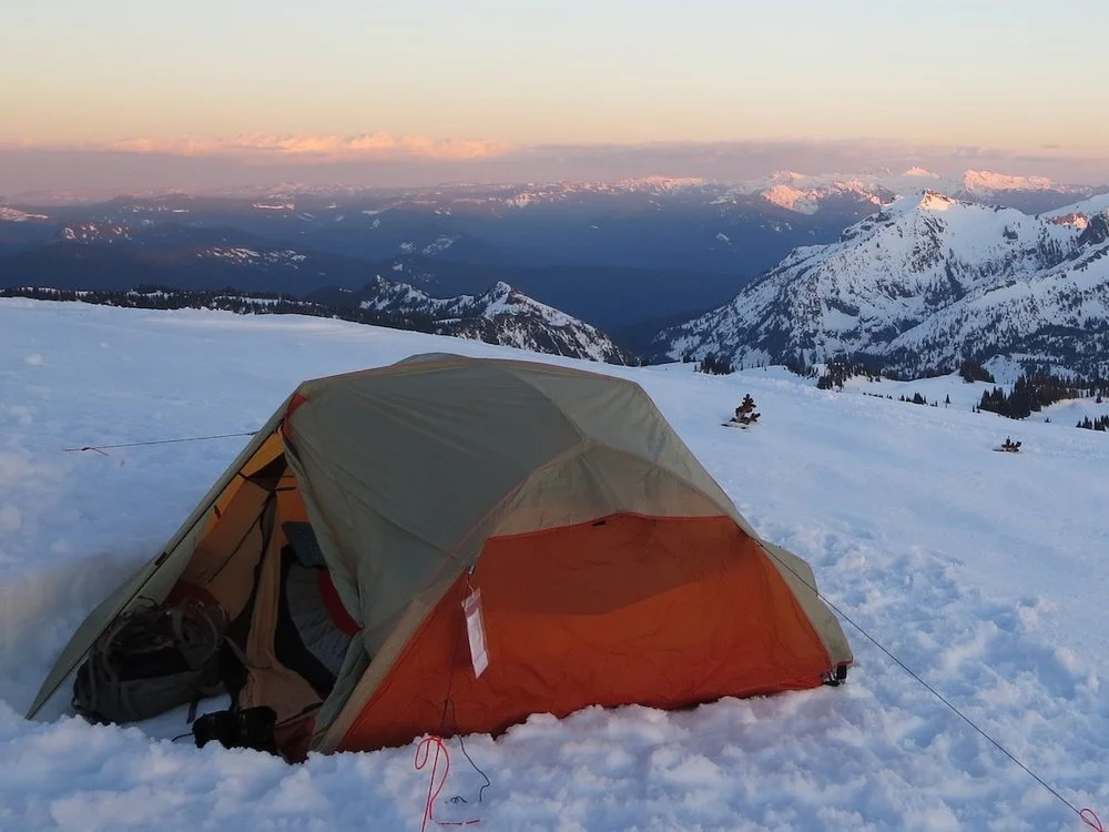 Winter Snow Camping - Mt. Rainier National Park - Katherine
