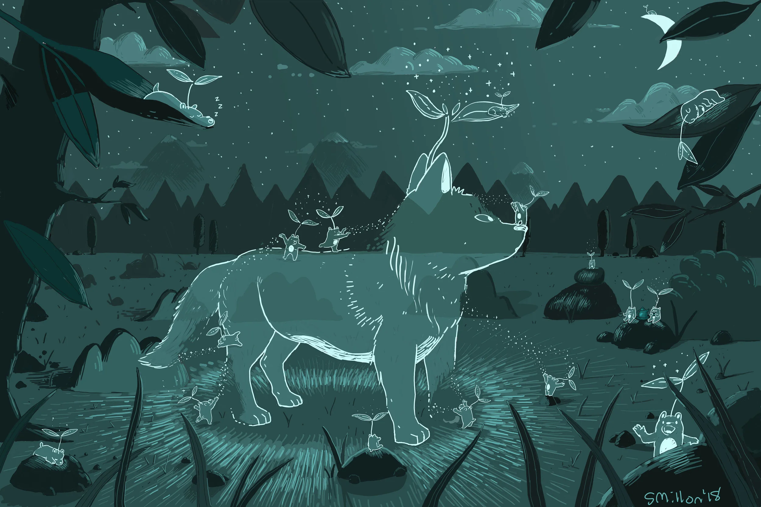 Spirit Bears Create A Spirit Wolf Print