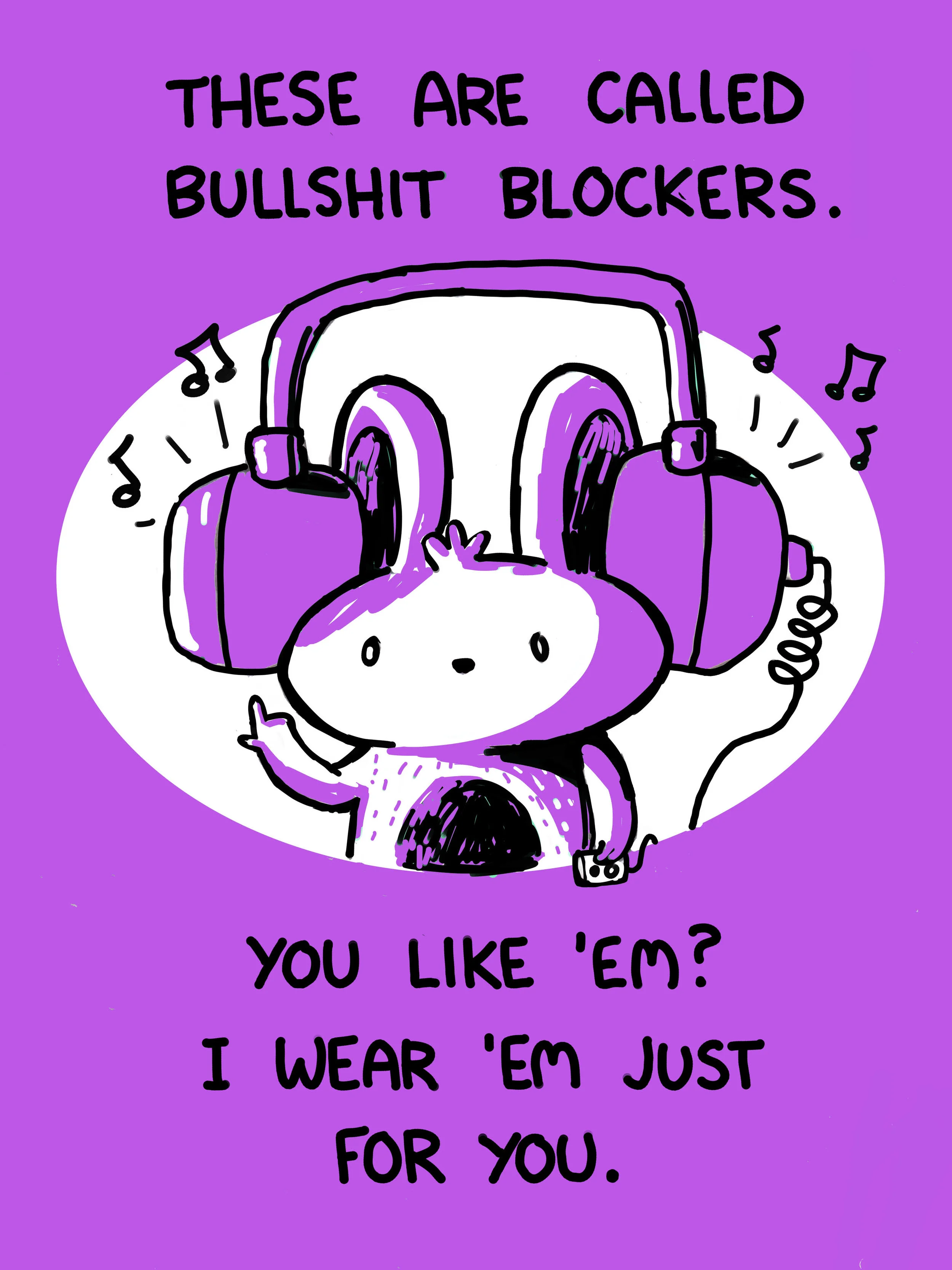 Bunny's Bullshit Blockers Art Print
