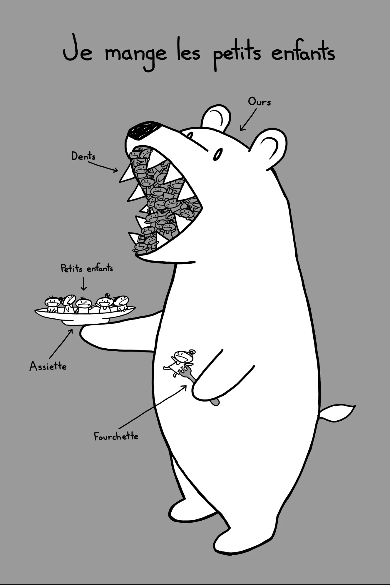 French Bear Art Print