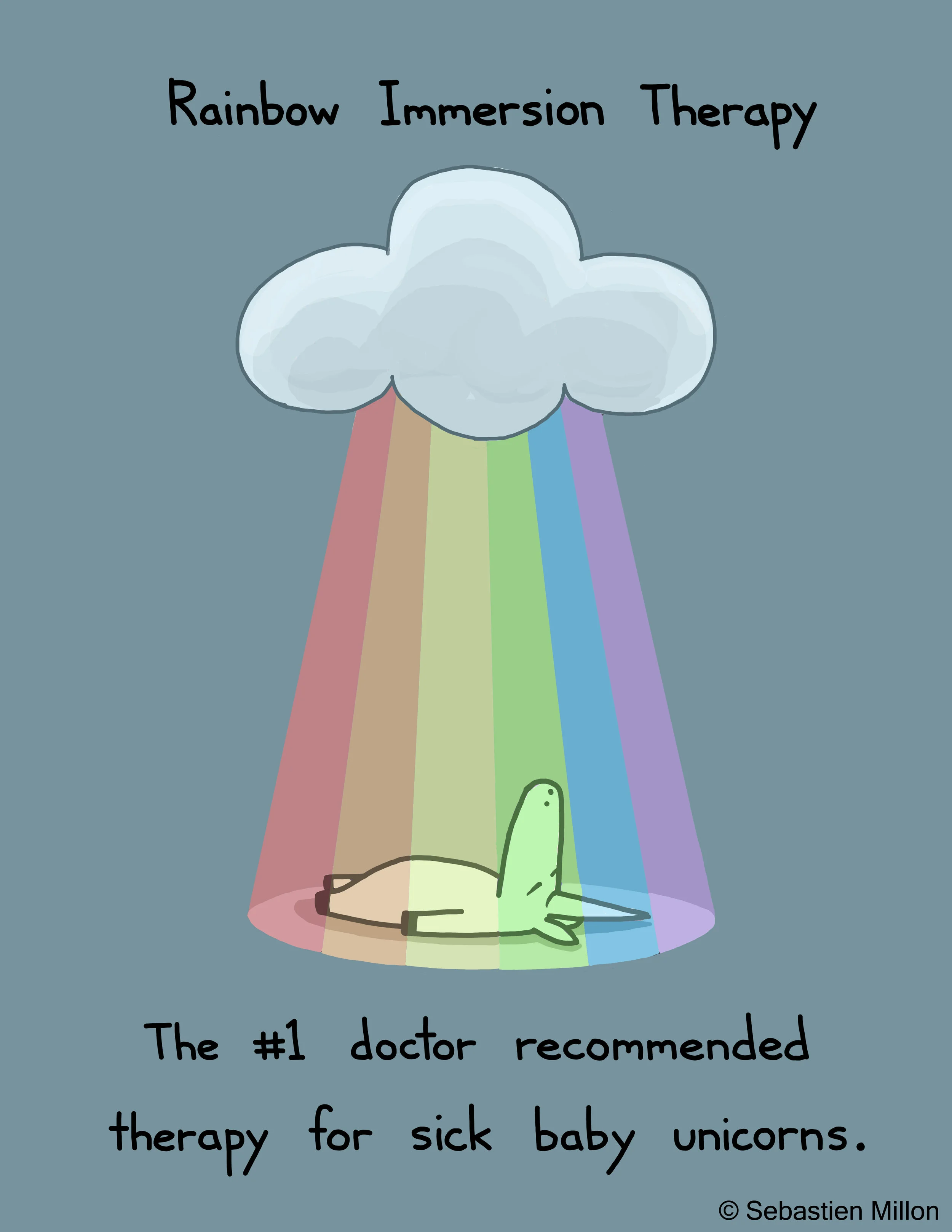 Unicorn Rainbow Immersion Therapy Art Print