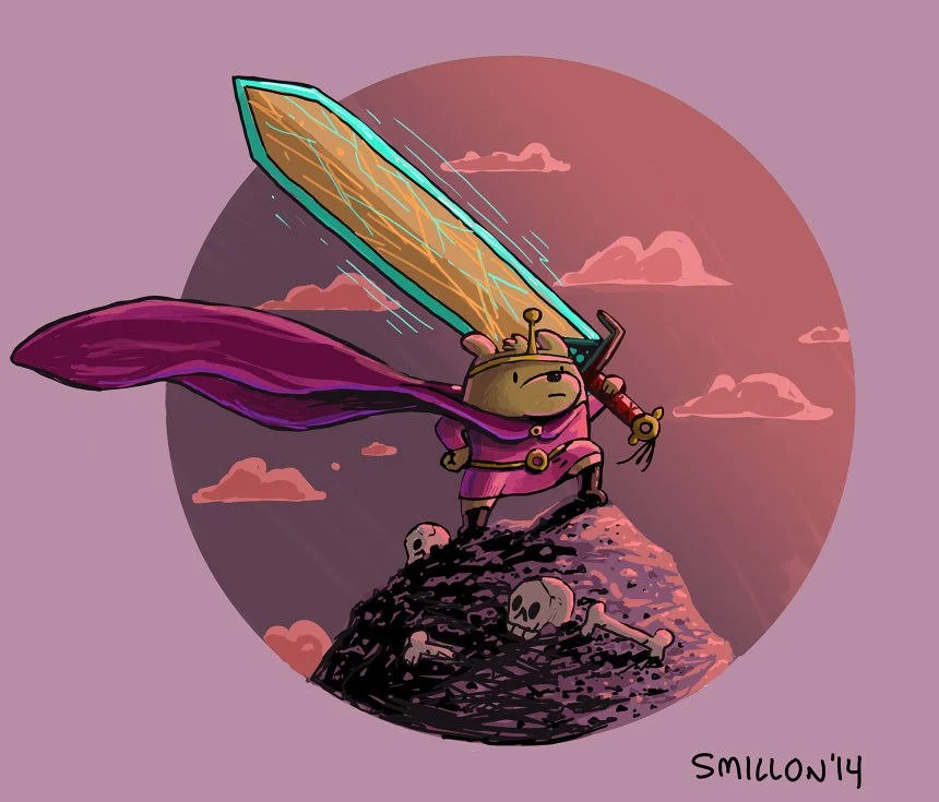 Hero Princess Bear With Giant Sword Art Print