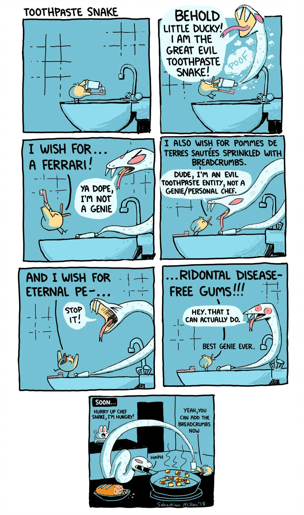 Toothpaste Snake Art Print