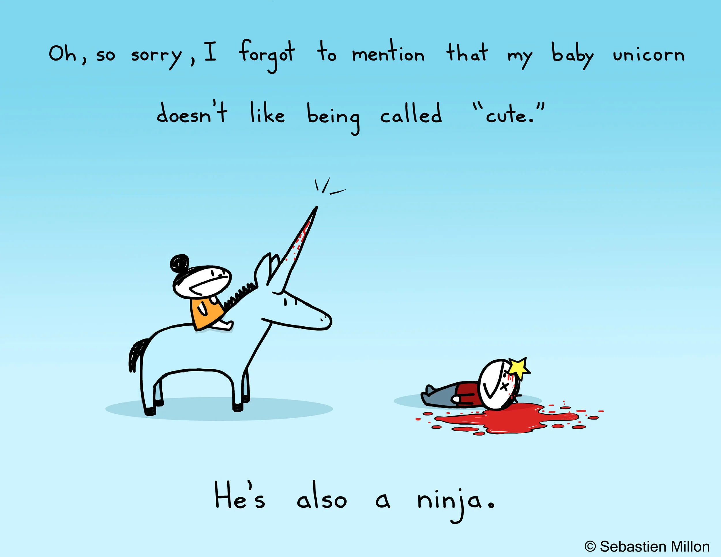 Ninja Unicorn Art Print