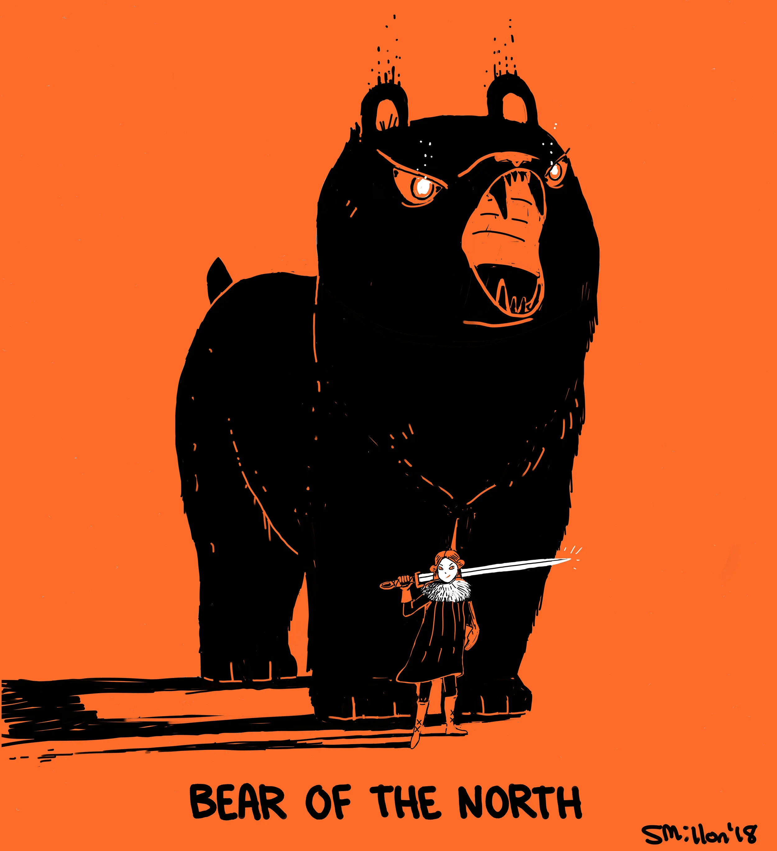 Bear of the North Lyanna Mormont Game of Thrones Fanart