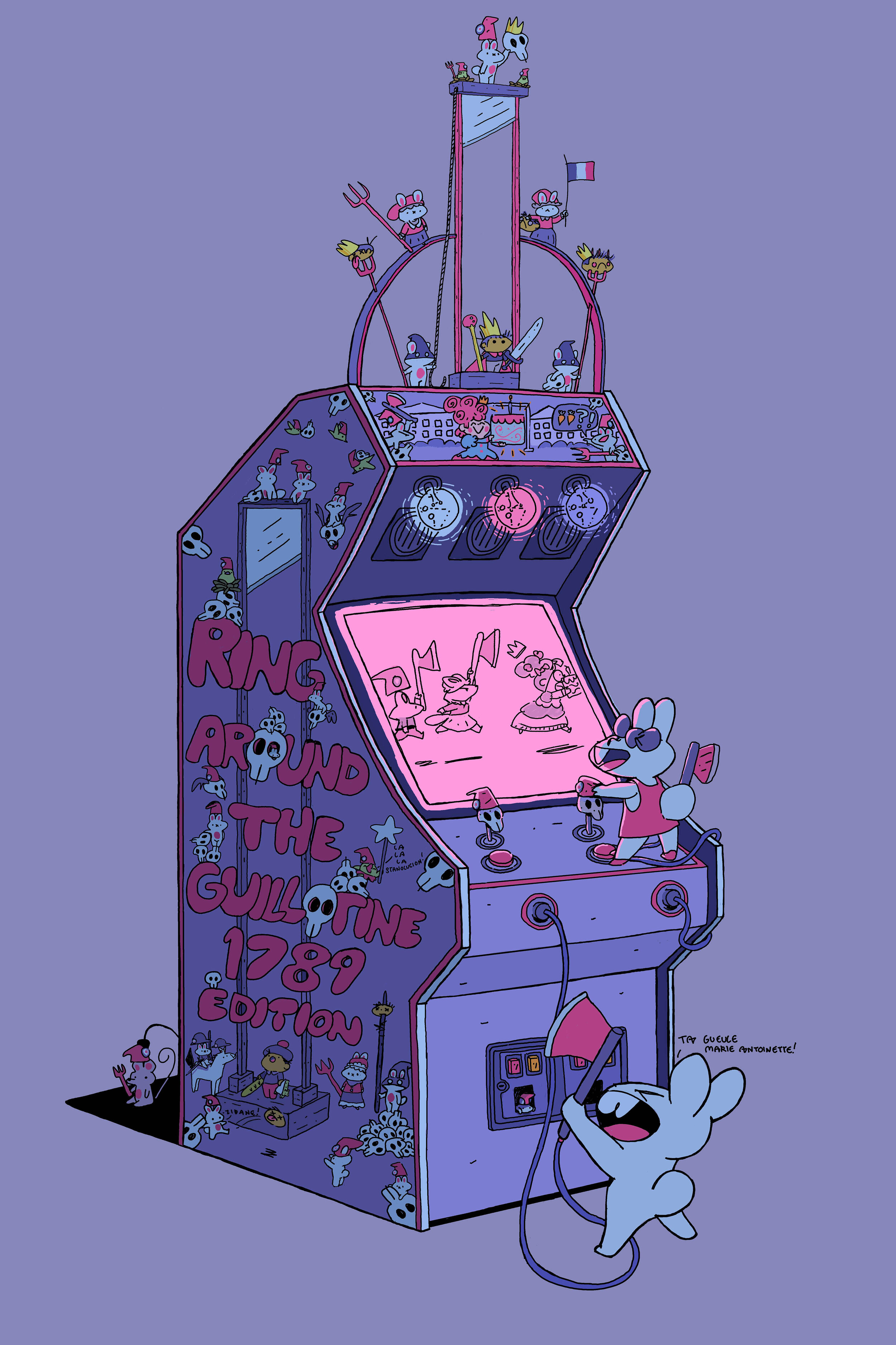 Ring Around the Guillotine 1789 Edition Arcade Game Art Print