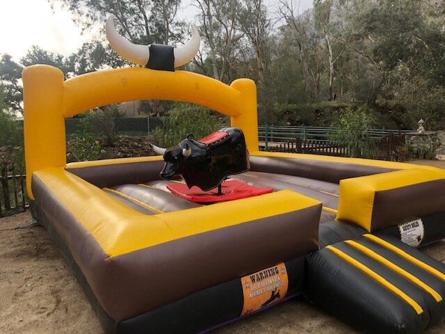 Yellow and Brown Mechanical Bull