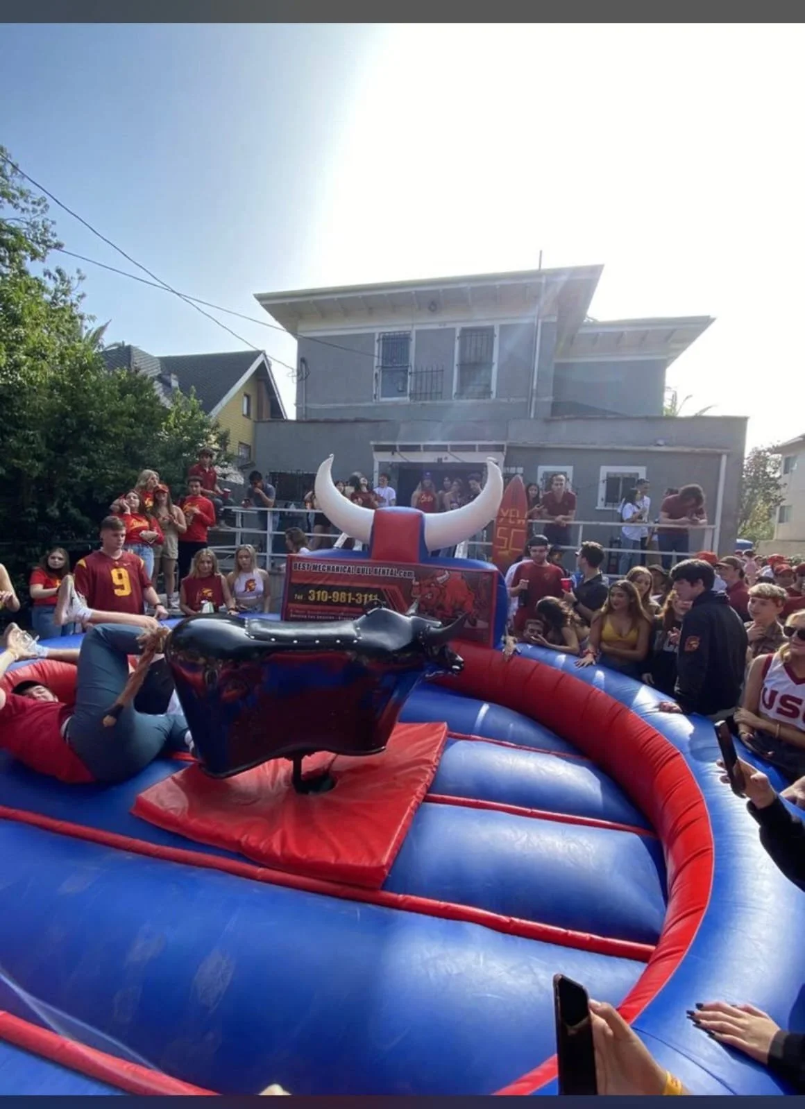 mechanical bull rented by USC