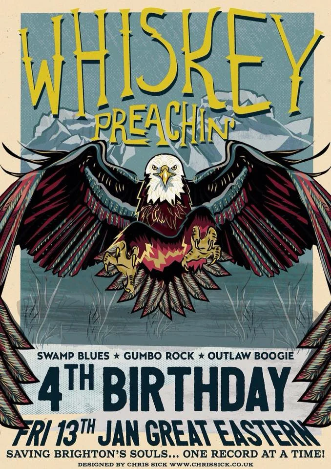 Whiskey Preachin Poster January 4th Birthday