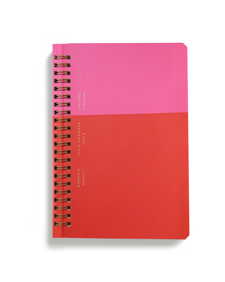 Blank/Unruled Weekly Planner, Julia Kostreva
