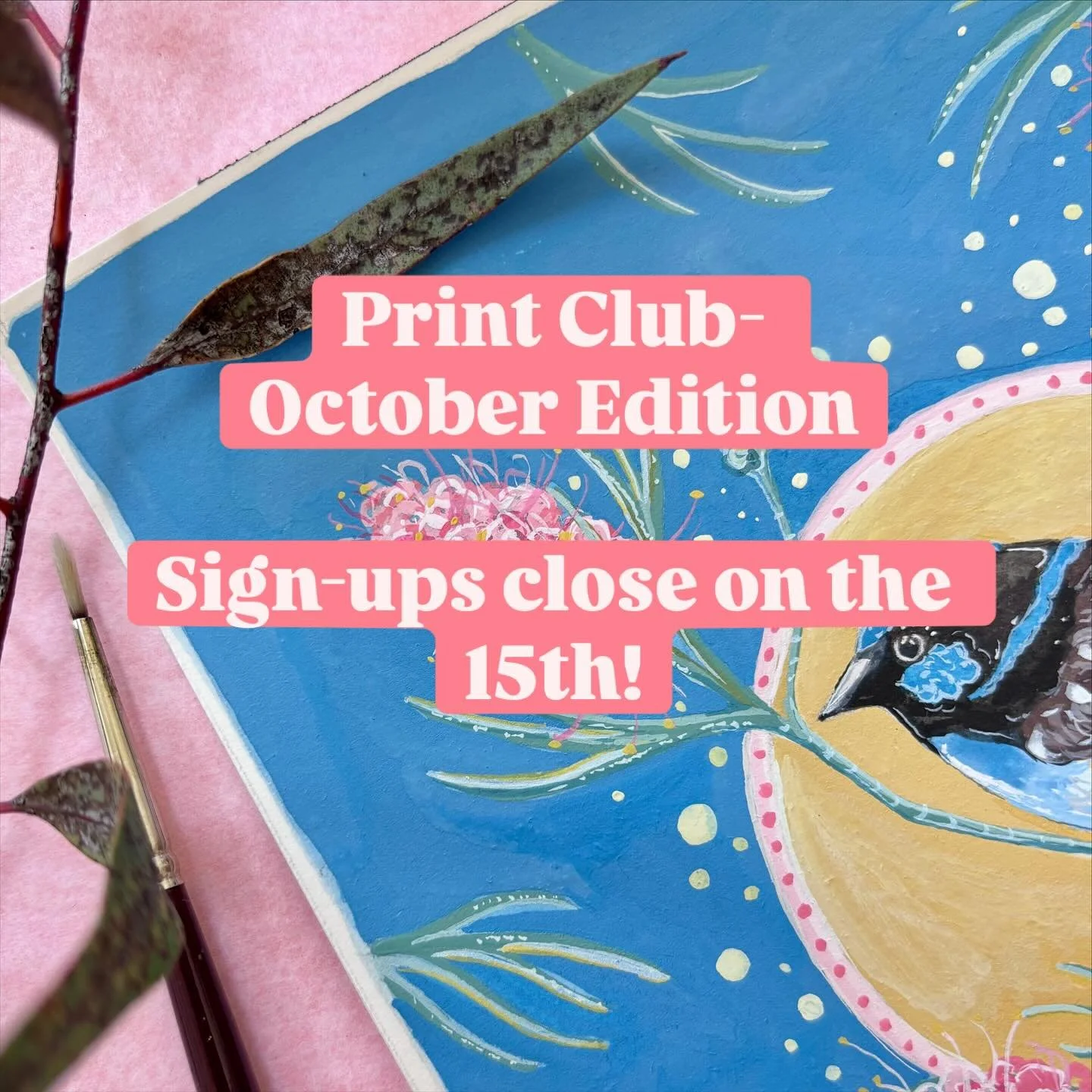 Come and join the Print club! 🌸 Receive a gorgeous 5x7 print and letter from me every month, with a bonus on your birthday month ☺️ Here&rsquo;s a peek of October&rsquo;s print that will be posted to my lovely subscribers. If you&rsquo;d love to be 