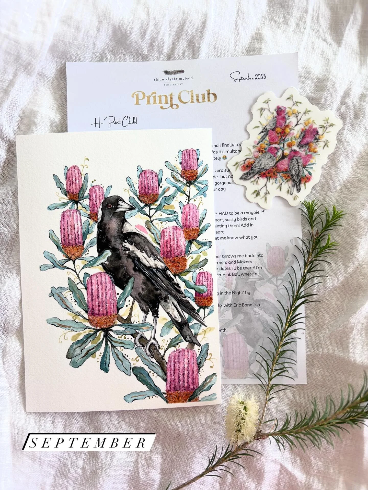 What my Print Club members received in September October.. and a sneek peek of November! 💌 Sign up ➡️ www.rhianelyciamcleod.com or via the link in my bio 🌿

#snailmail #printclub #mailclub #artprint #artforthesoul #artforyou