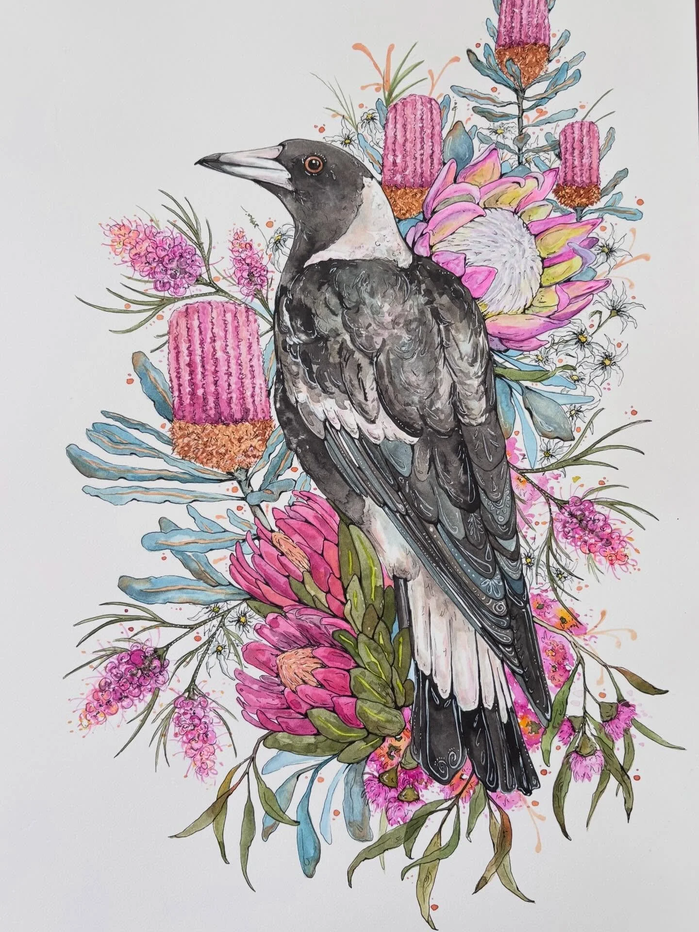 Original artwork &lsquo;Glimmer&rsquo; is ready to be snapped up at 30% off! 

🌻 Pen and Ink on Arches watercolour paper 
🌻 10in x 14in 
🌻 Was $420, now $294

DM to purchase or more info ✨