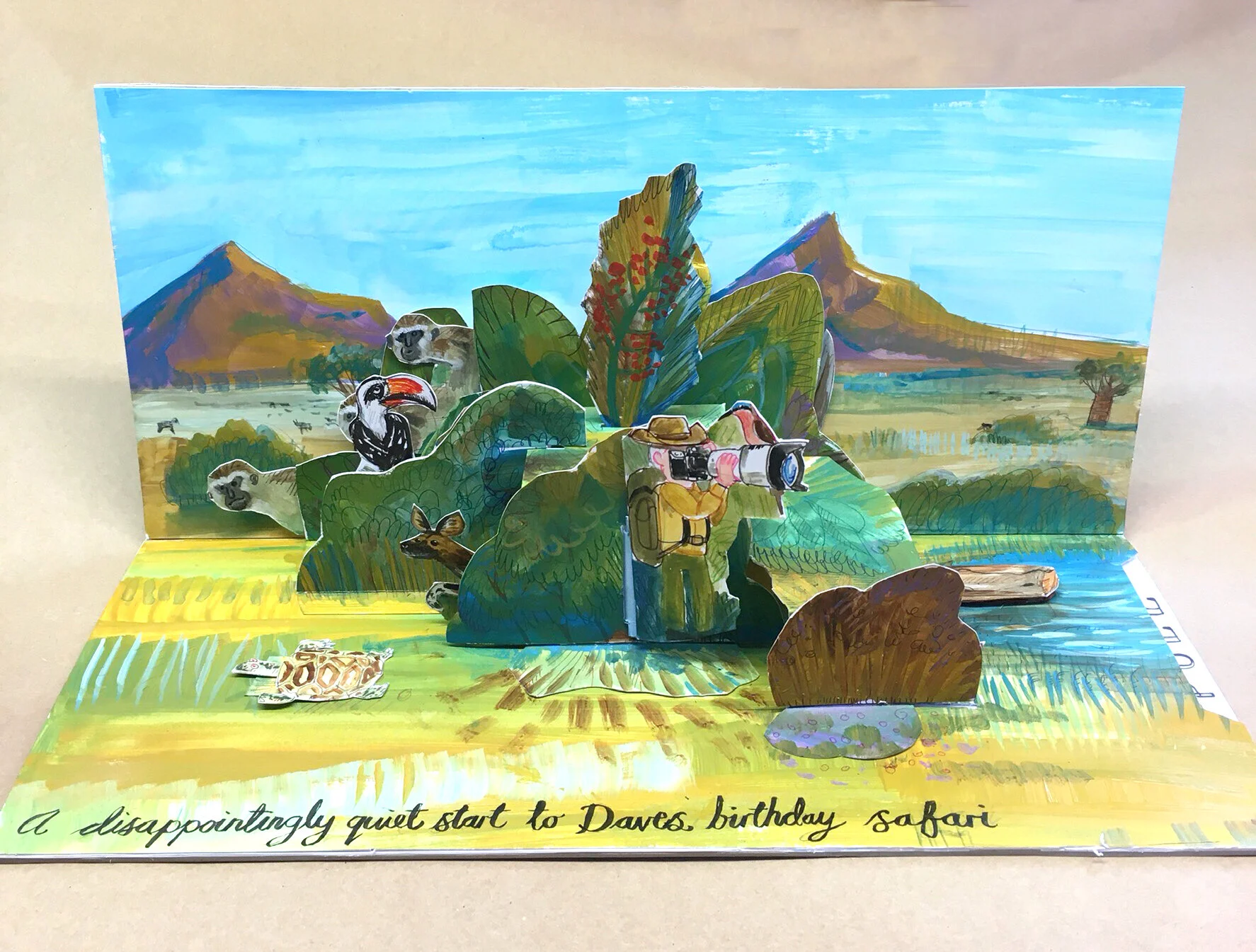  A 60th birthday card for a wildlife photographer who went on safari for his birthday. 