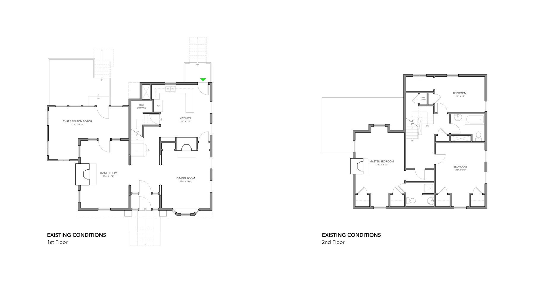 Davidson/LeCompte Residence, Existing Floor Plans