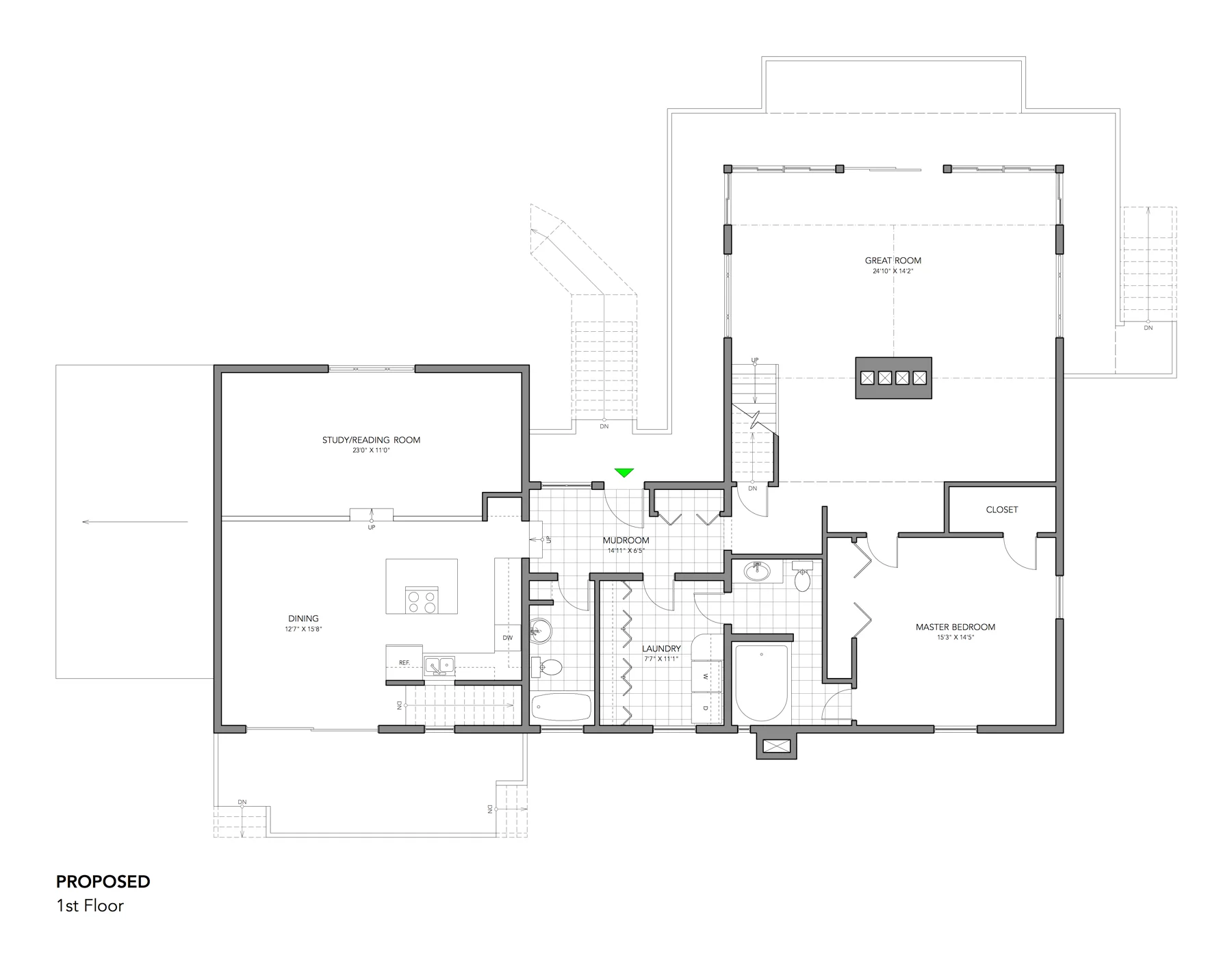 Youland Residence, Proposed Floor Plan, 1st Floor