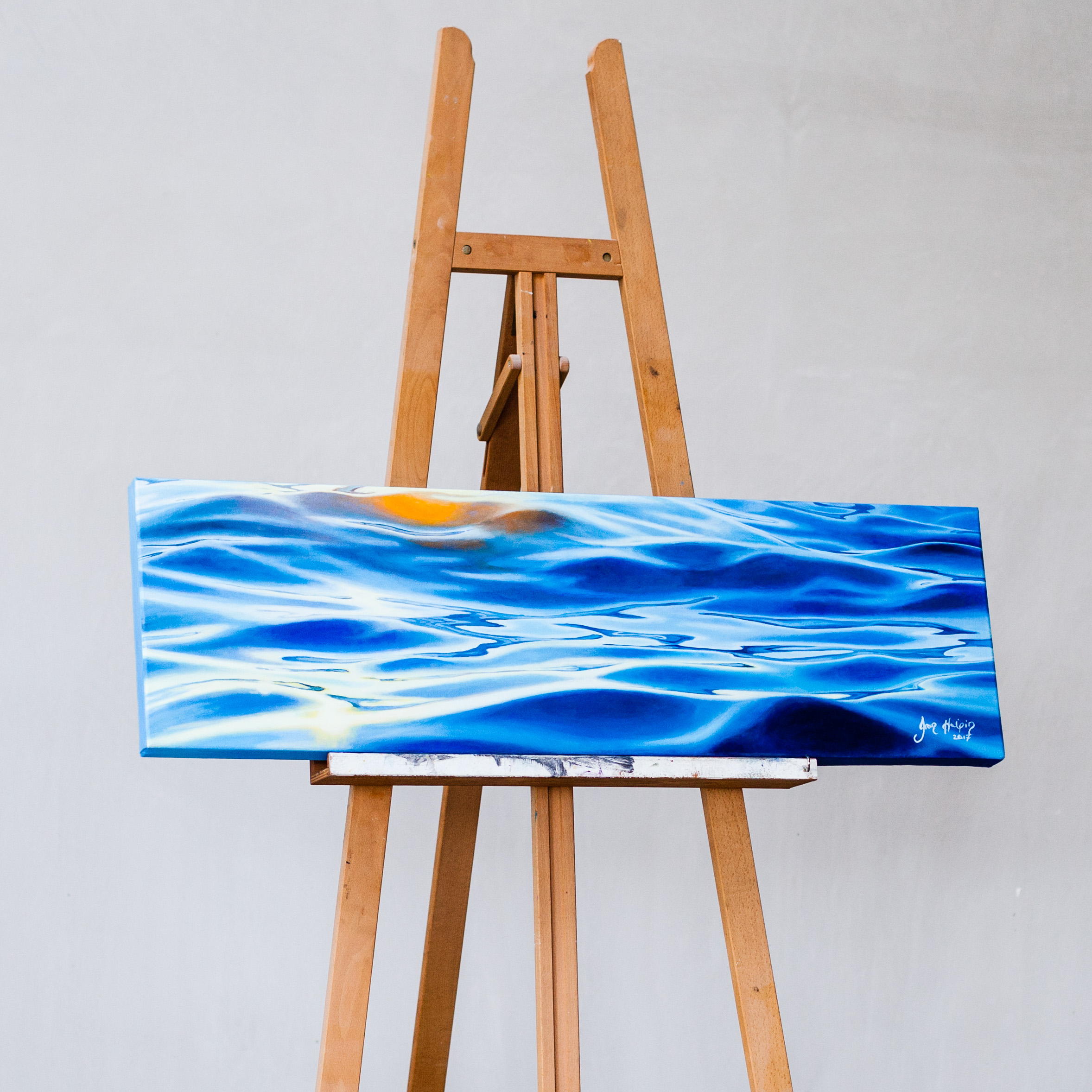 The Journey Begins SOLD 30x100cm ocean painting
