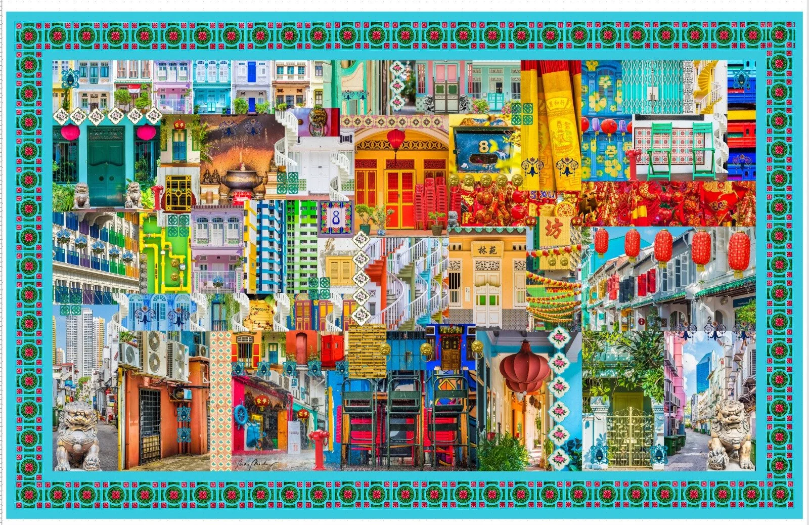 Vibrant Singapore Canvas