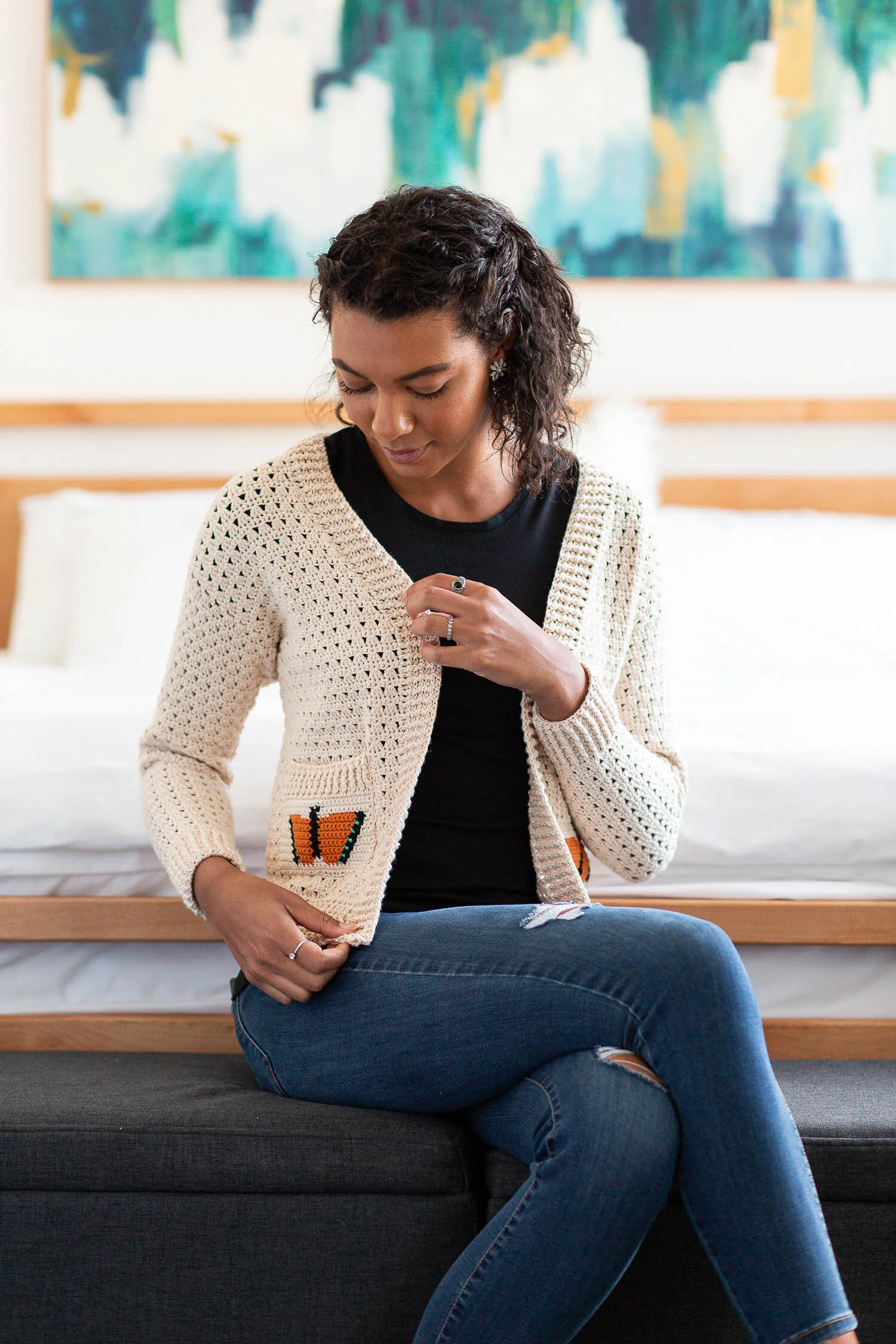 Mommy and Me Chrysalis Cardigan Set Free Crochet Pattern — The Almond Snug