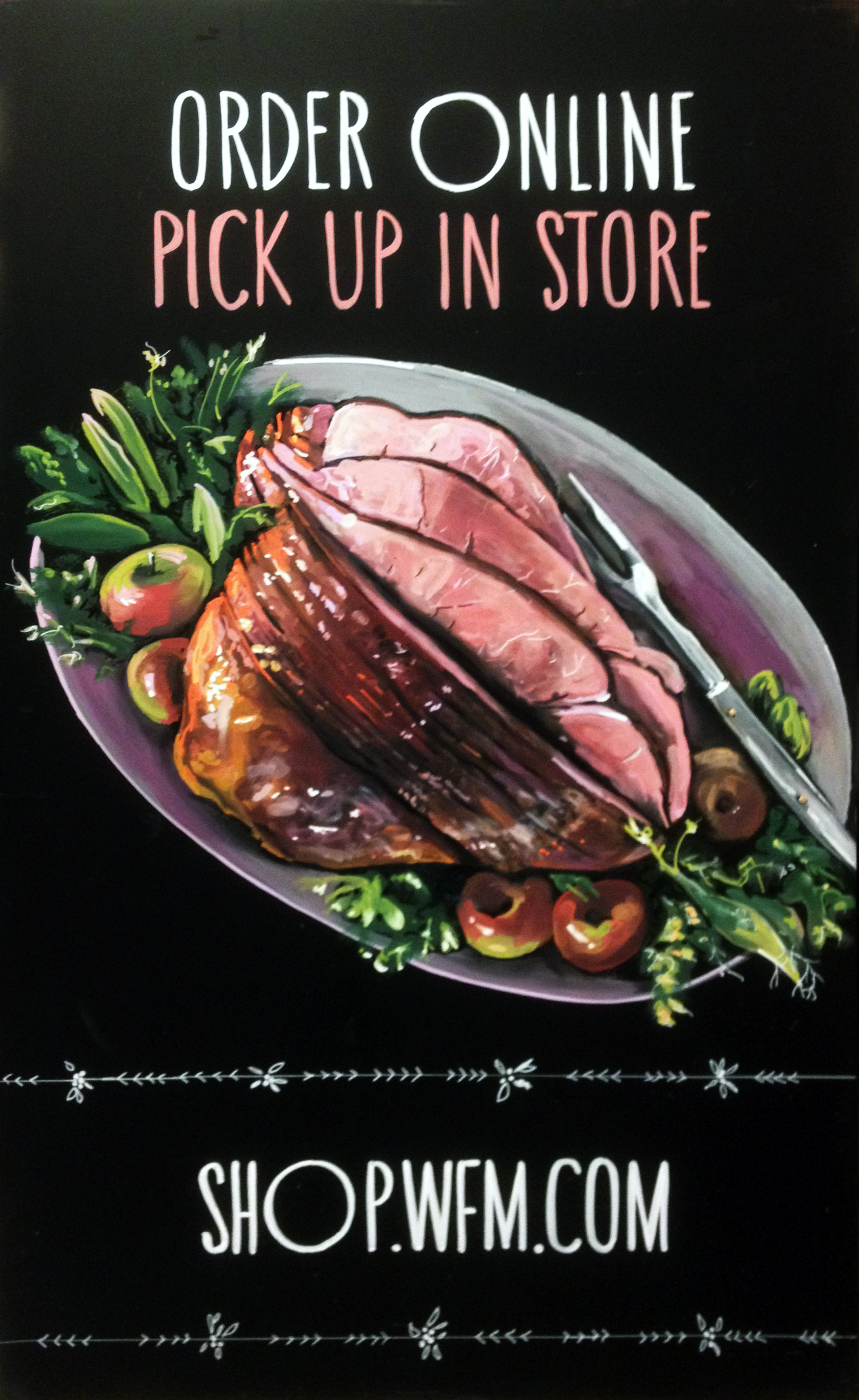 Whole Foods chalk illustrations