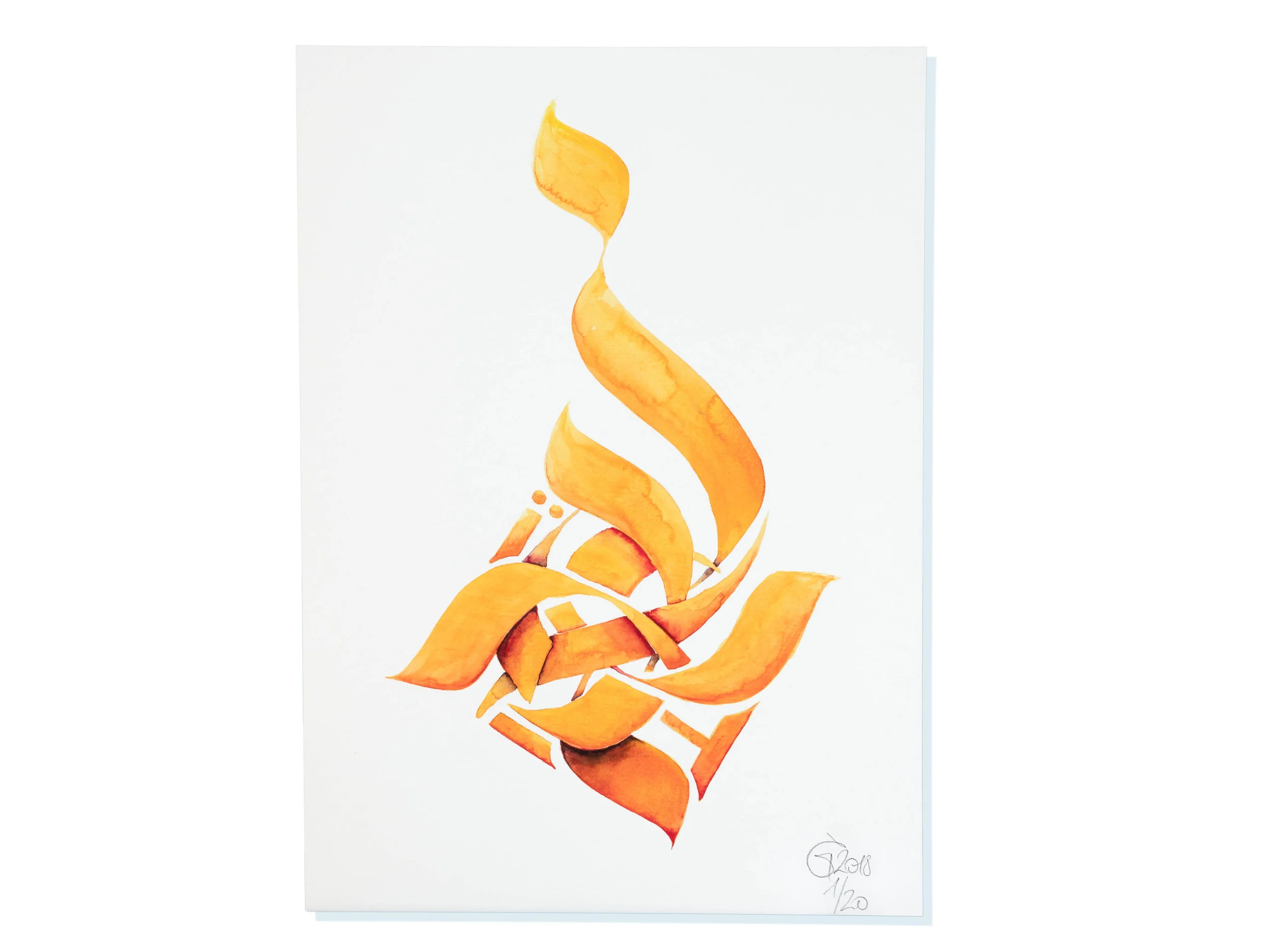 Jewish Art Hebrew Art Calligraphy ink Paper Gabriel Wolff Limited edition fine art prints
