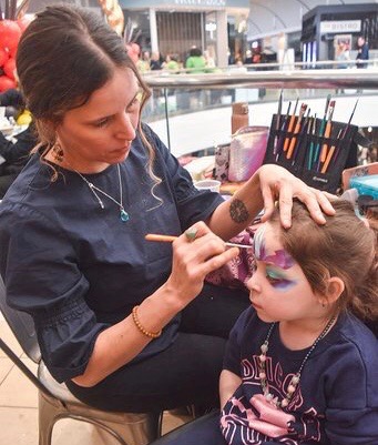 Face painting by Jamie.