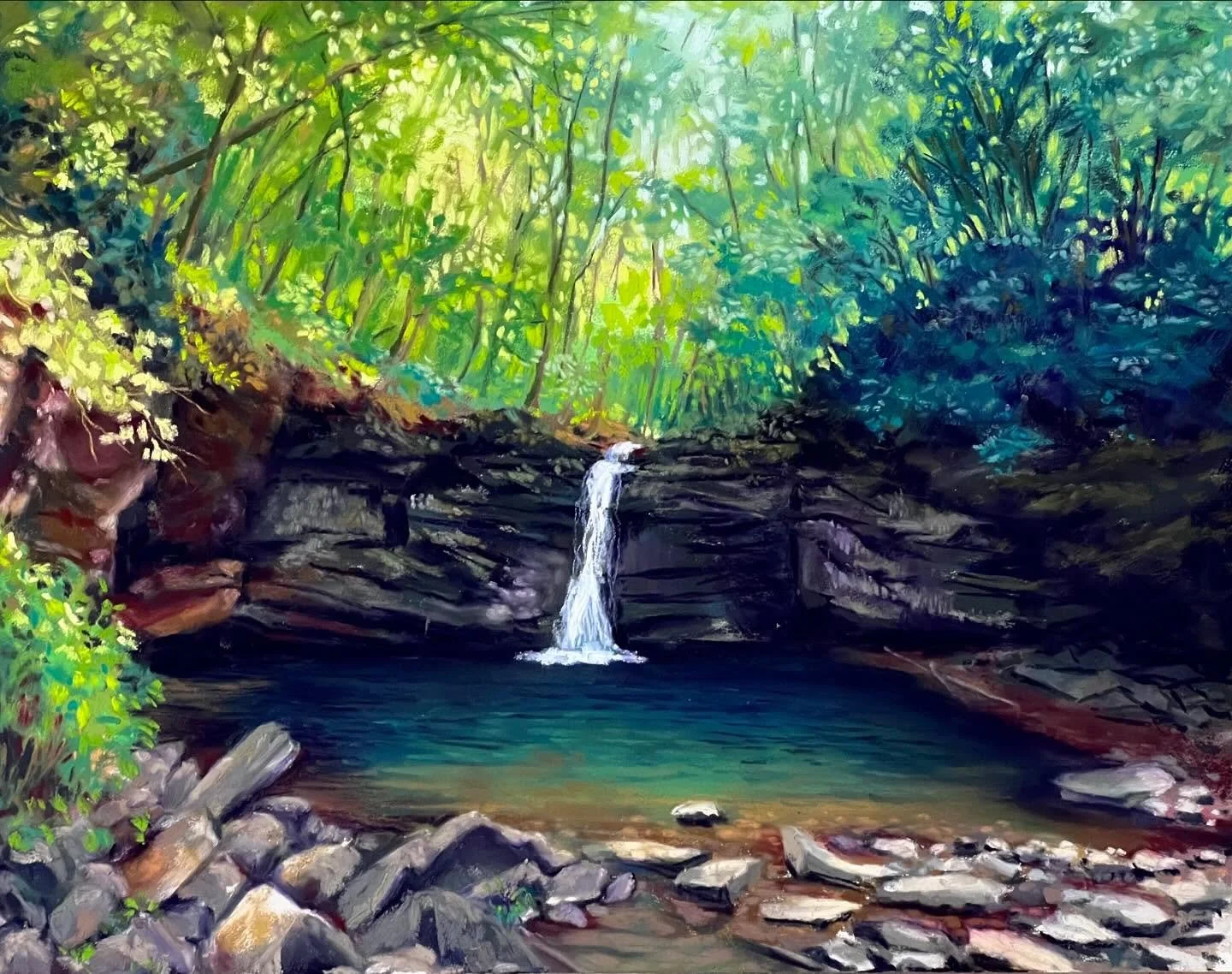 Seneca Falls West Virginia, 11x14 soft pastel. 

#softpastel #amyberringer #makersgonnamake #buyoriginalart #westvirginia #loudouncountyartist