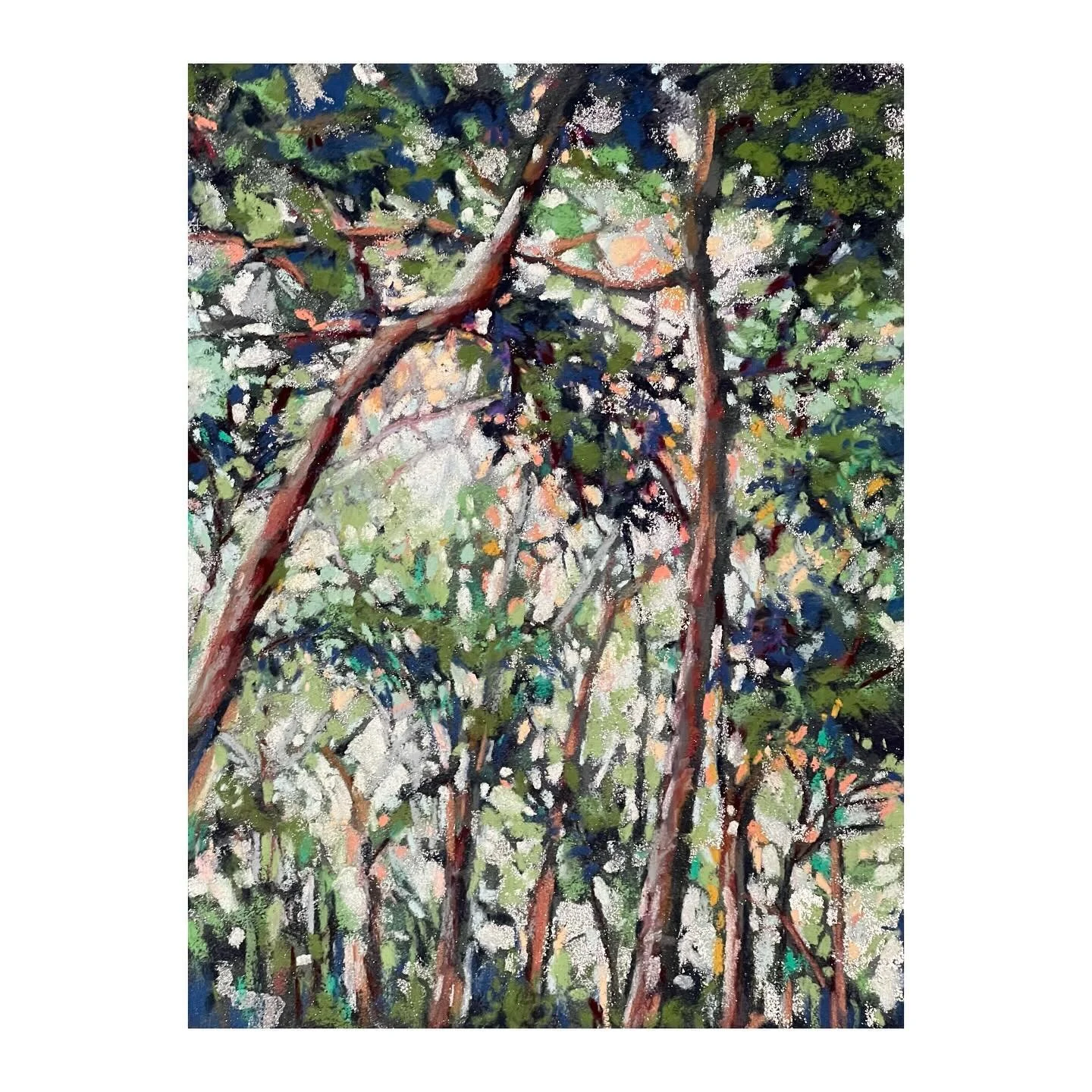 This week I experimented with silver and gold leaf. There is currently gold leaf dust all over my studio, and trace amounts throughout the house. At first I tried to apply the leaf after I did the painting but that didn&rsquo;t work very well, as the