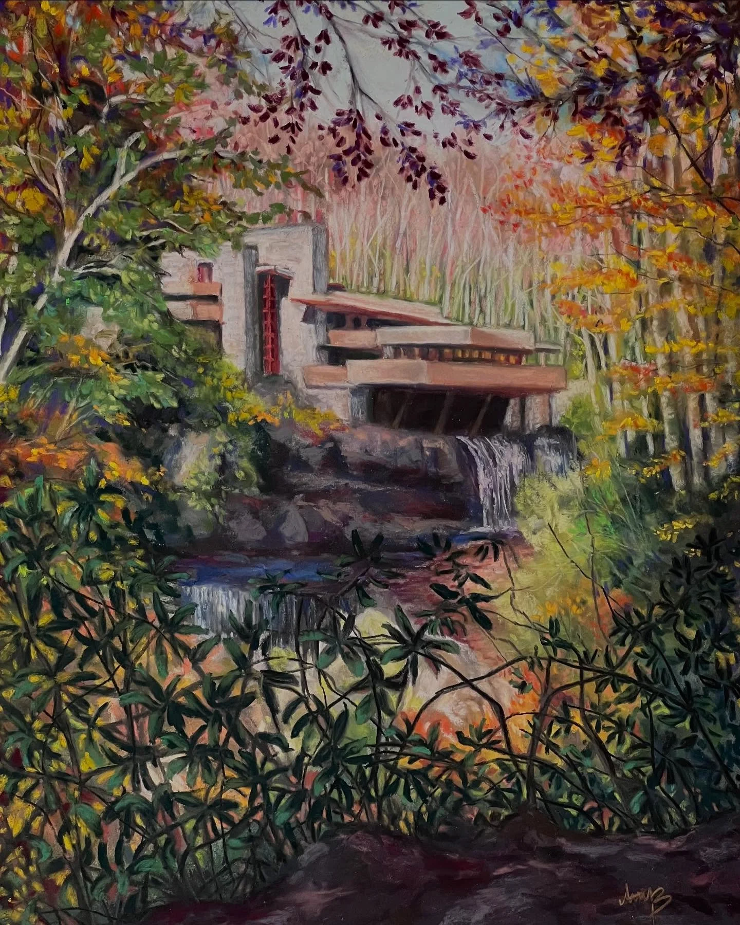 &ldquo;Falling Waters&rdquo; 11x14 soft pastel. 

I haven&rsquo;t posted for a bit as I have been working on my portrait skills. Not ready to share portraits yet but I&rsquo;m improving, slowly. This piece was inspired by a photo I took when my son a