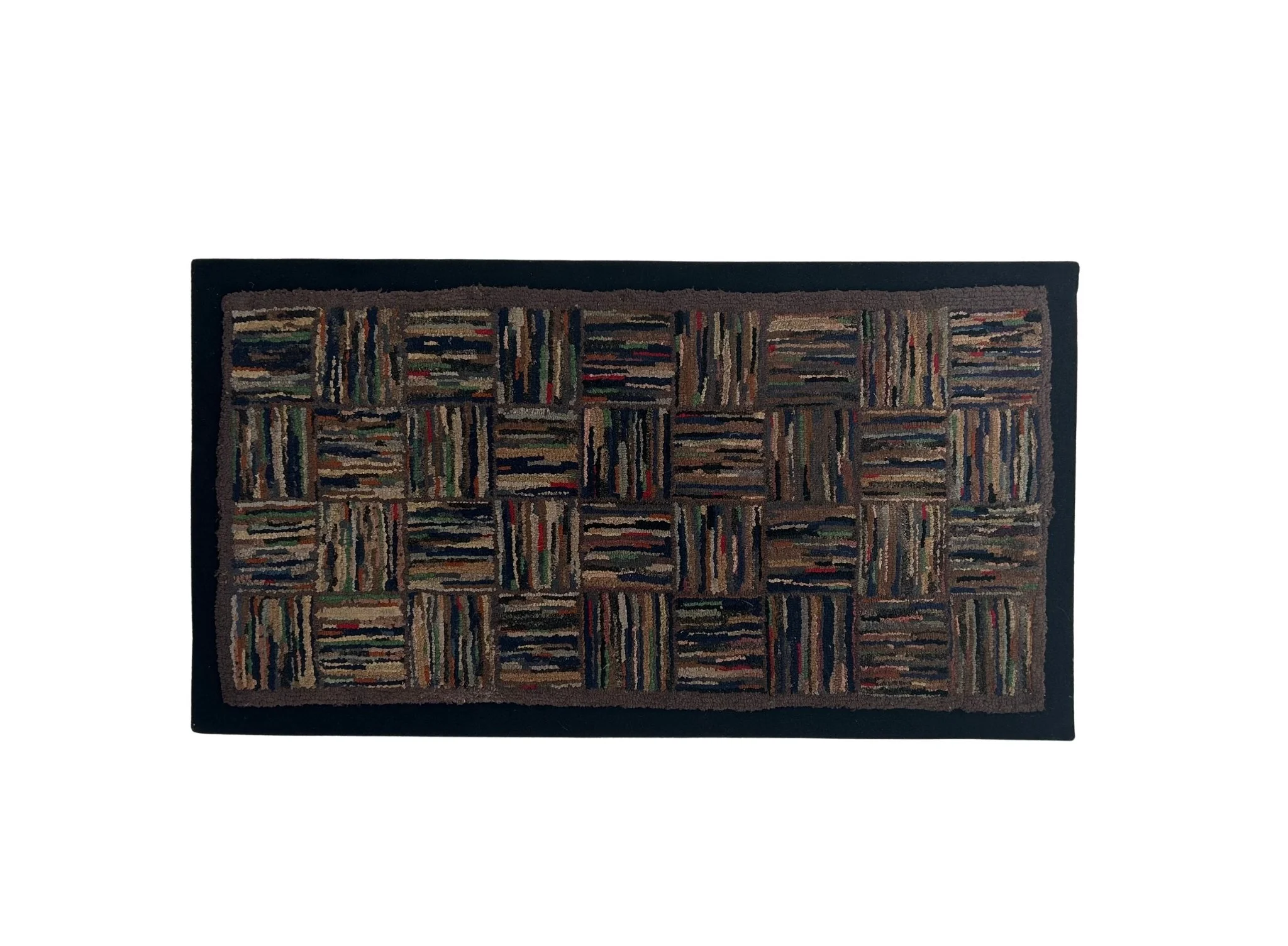 Folk Art Mounted Hook Rug