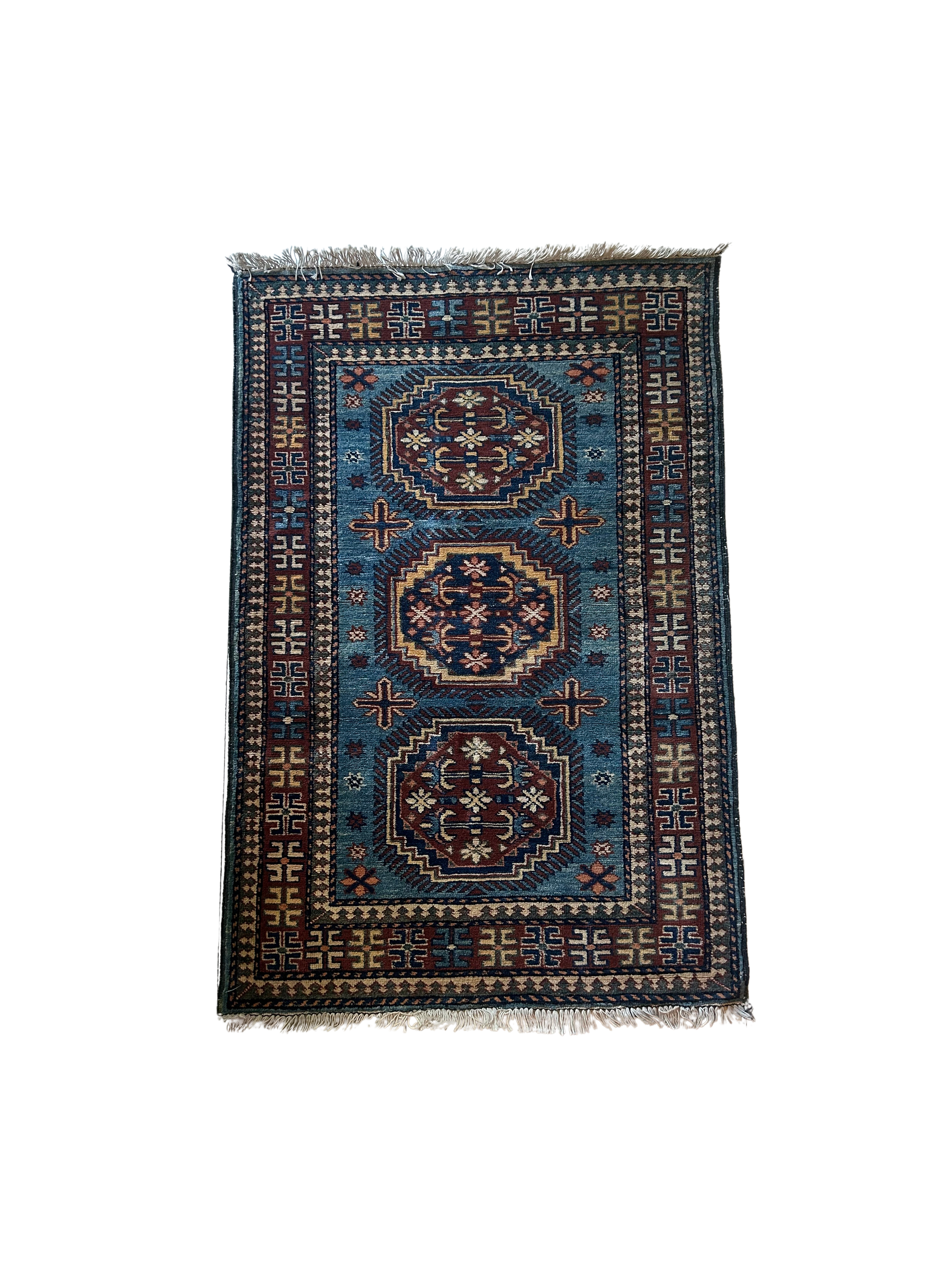 Blue Caucasian Kazak Rug