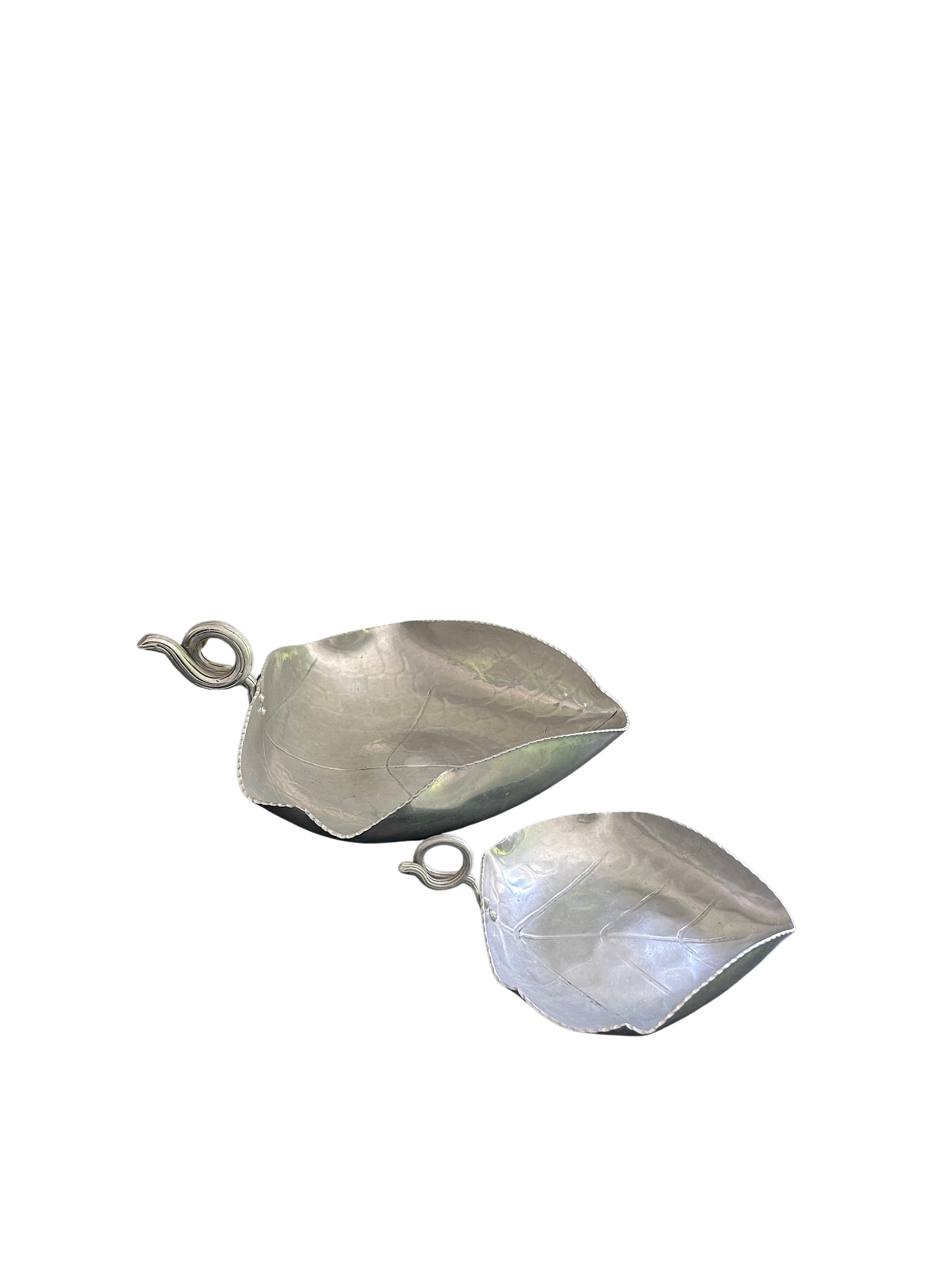 Aluminum Leaf Platter Set