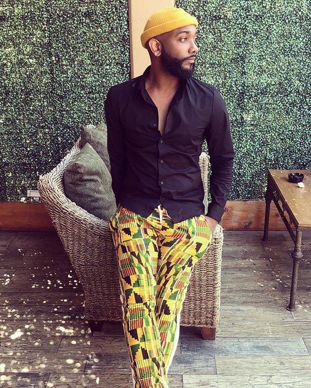 My black is beautiful. Just improving daily. #losangeles #beardgang #choreographer #alphaphialpha #dancer #creativedirector #growth #blessings #mensfashion #africa #culture #black #fashion #custom pants @pdovecreates